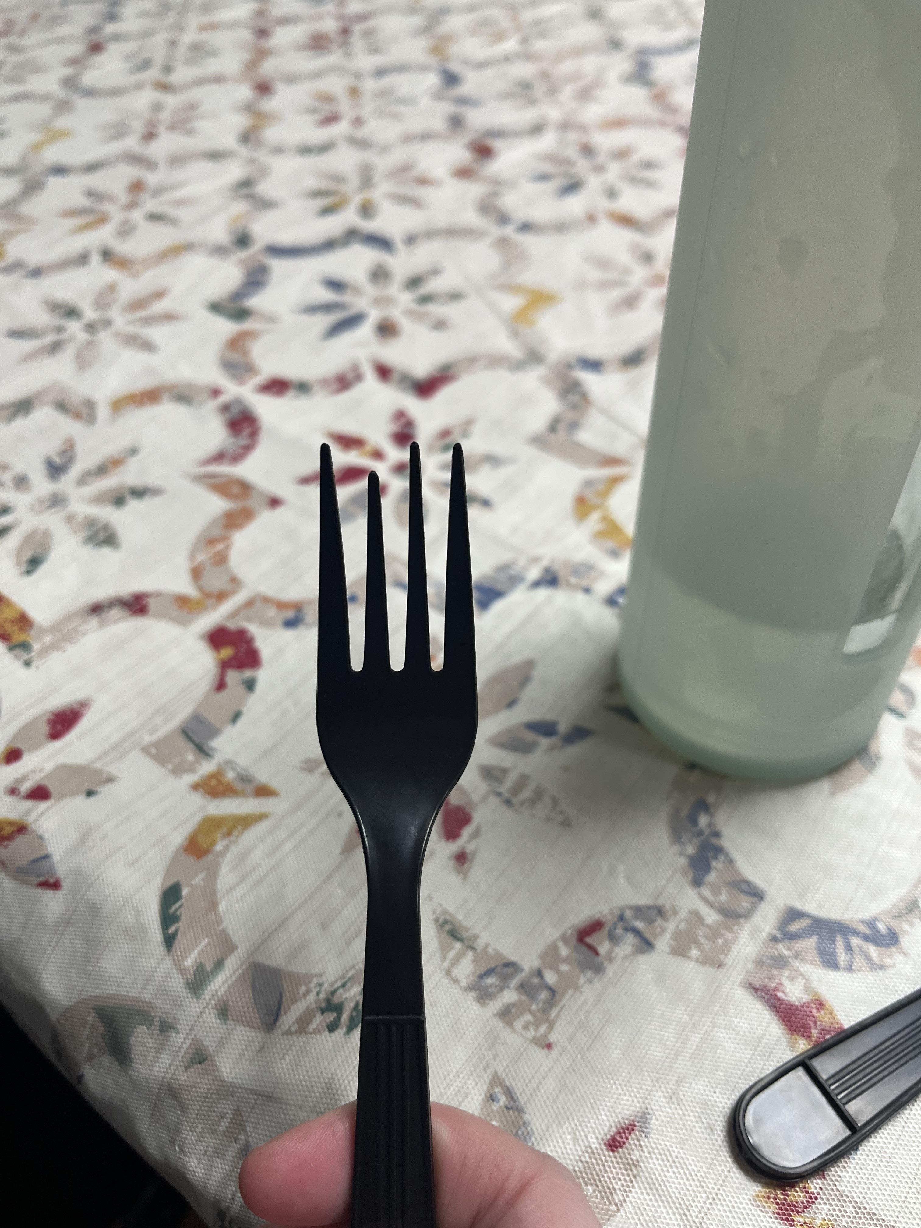 My plastic fork has one slightly shorter tine r/mildlyinteresting