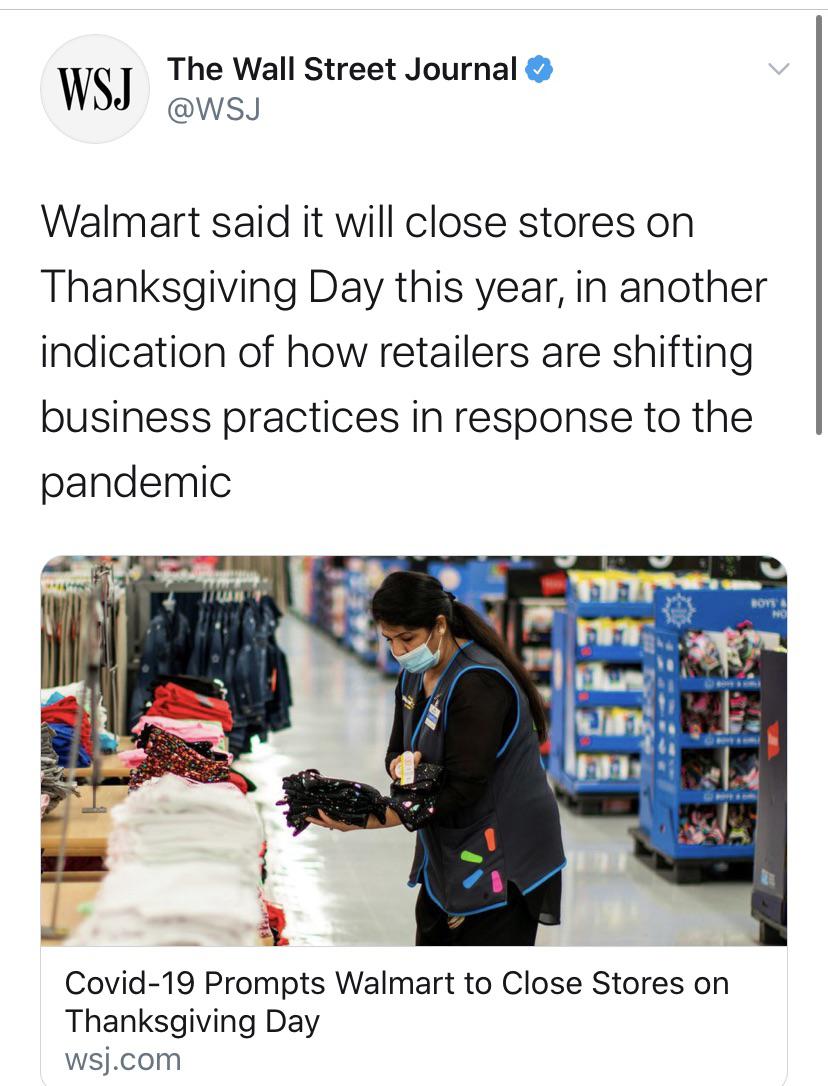 Every single store should be closed on Thanksgiving Day r