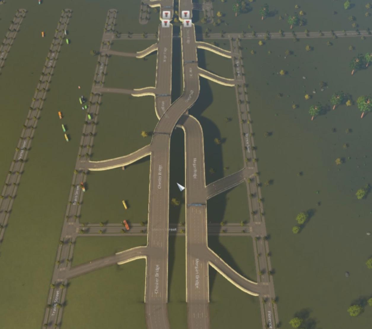 Best interchange is no interchange, interwoven highways is the way to