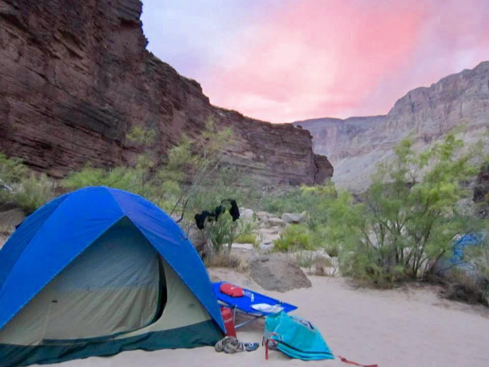Camping in the Grand Canyon at sunrise. r/camping