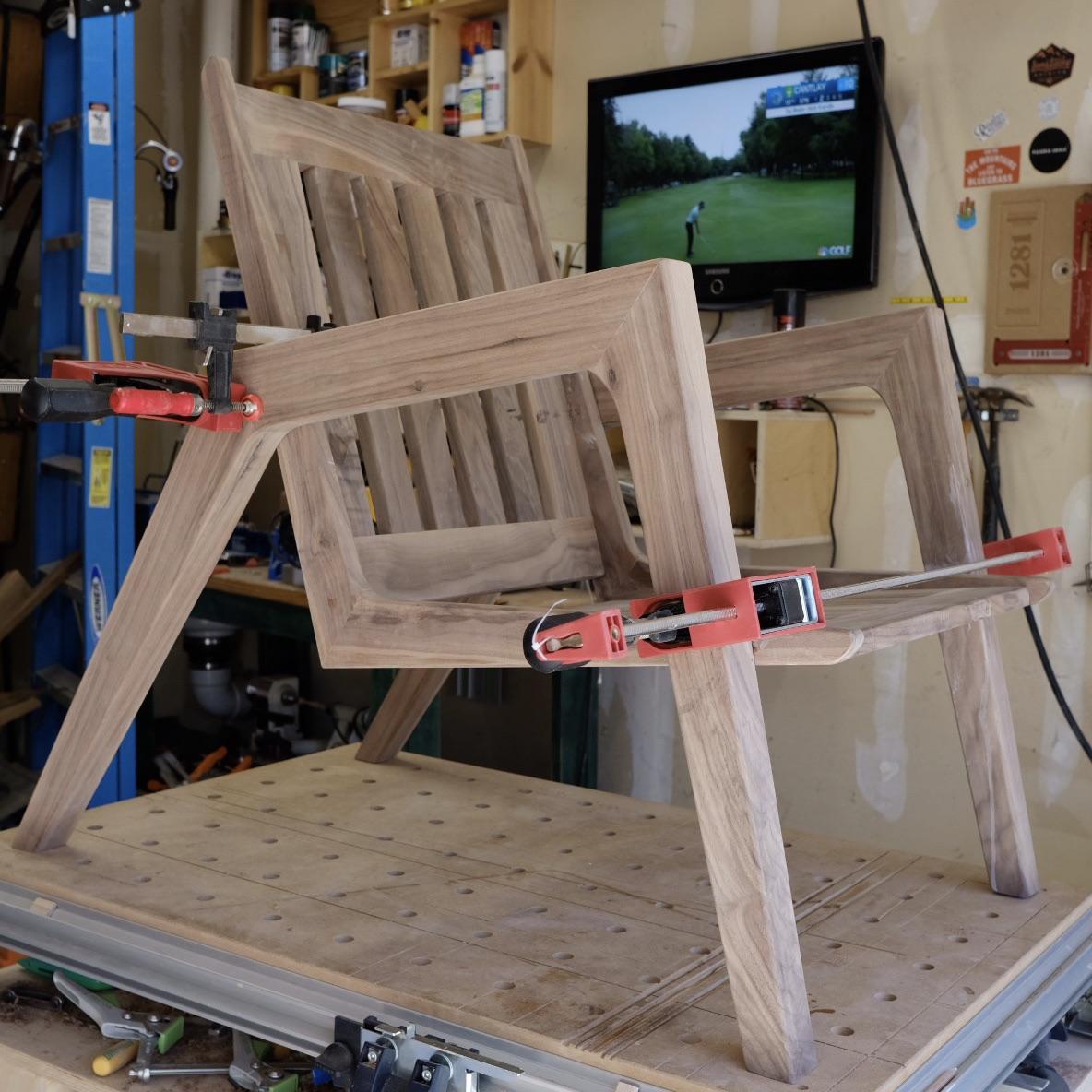 Gluingup my 1st ever chair build...can’t wait to get a finish on this