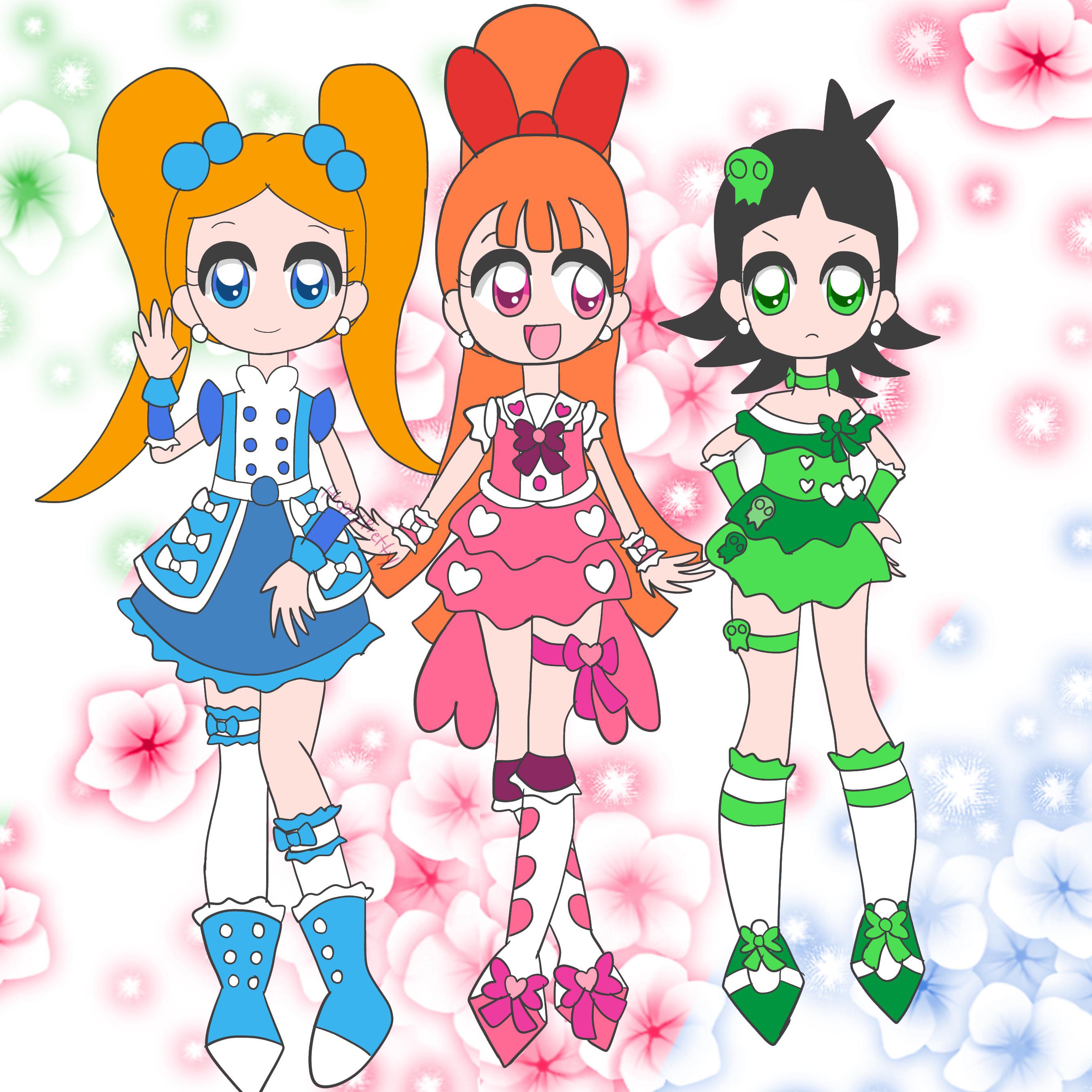 The Powerpuff Girls as magical girls MagicalGirls