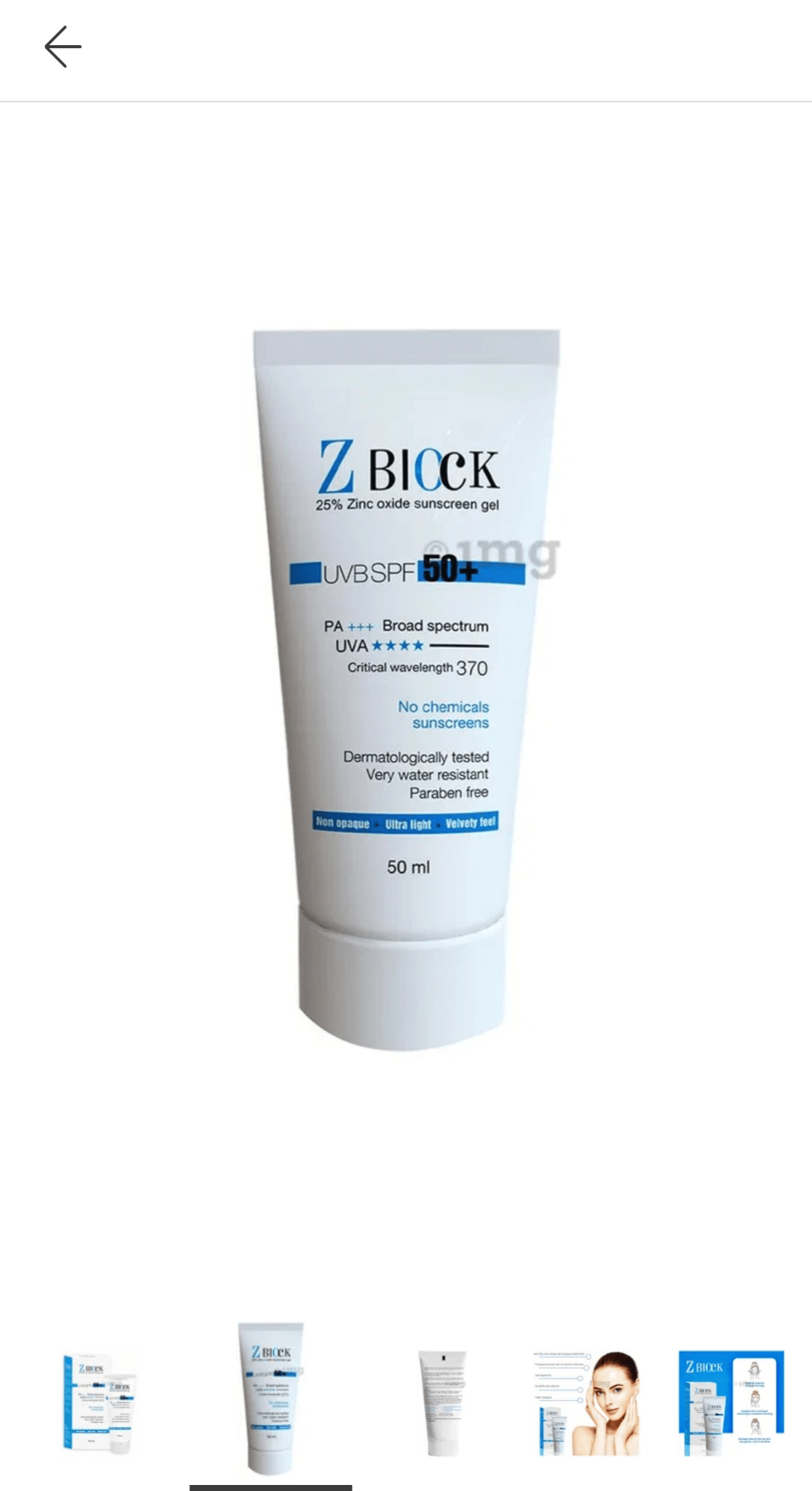 Seeking review for Z Block 25 zinc oxide sunscreen gel r