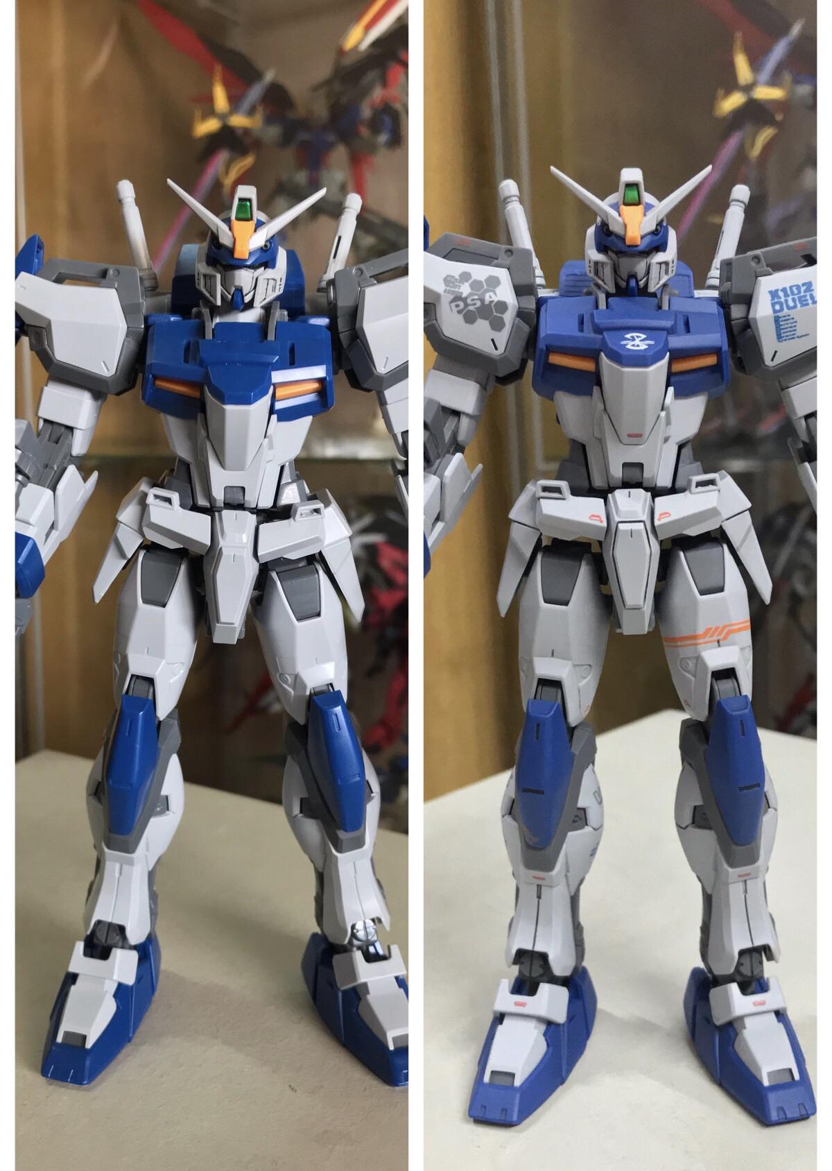 MG Duel Gundam Before & After decals and top coat r/Gunpla