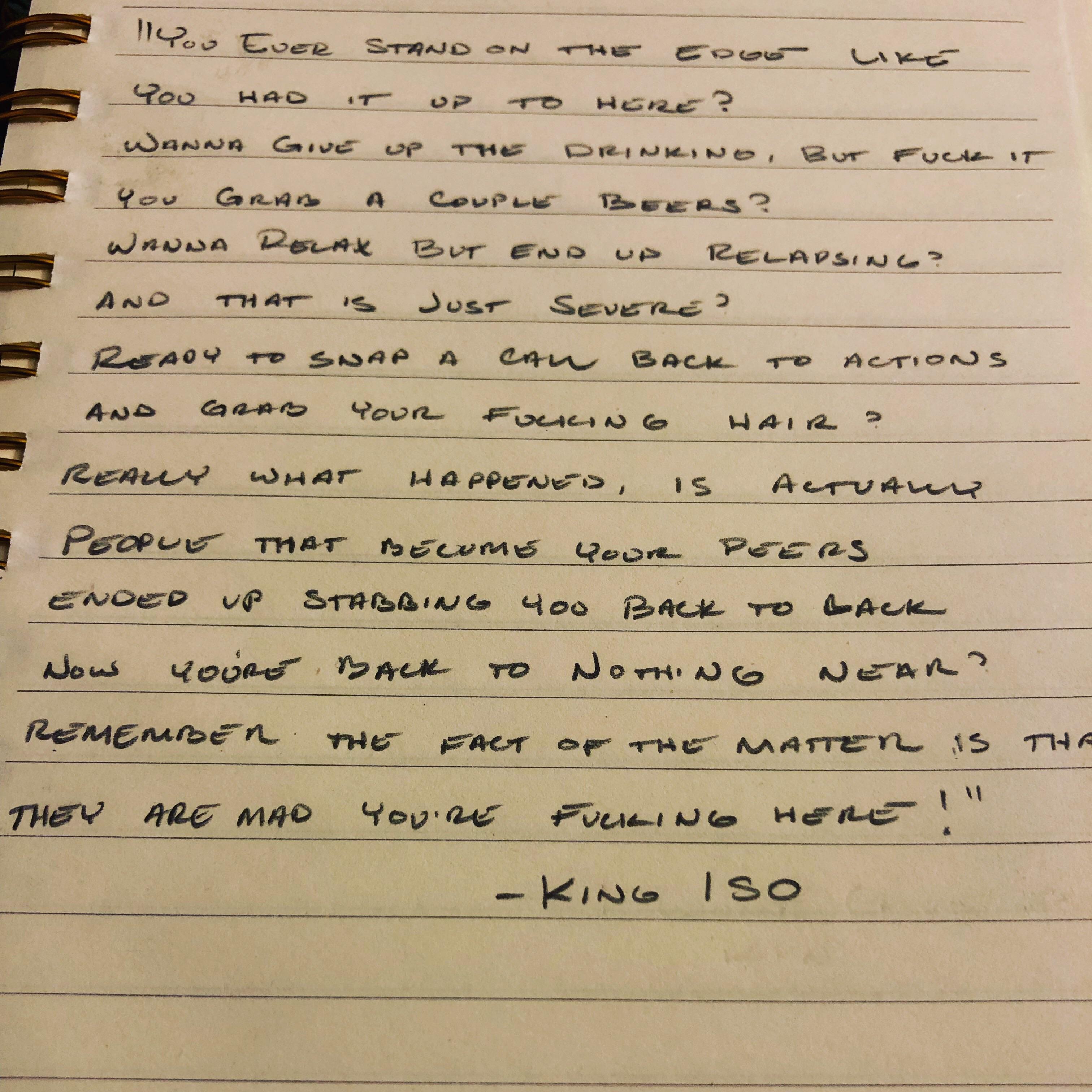 My sloppy handwriting that friends appreciate. This is me writing