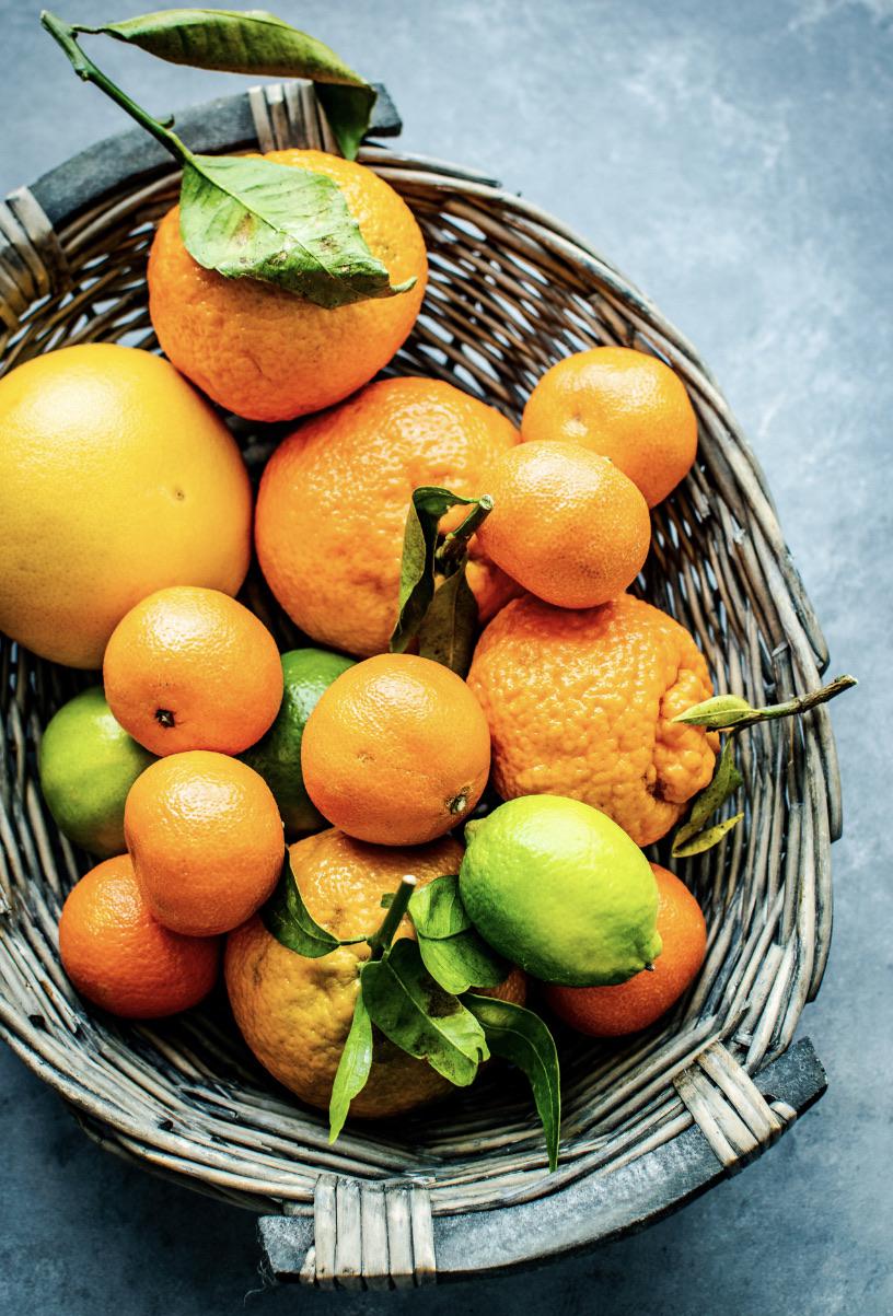 Oranges, limes, flour, sugar, butter, olive oil, spices what dessert