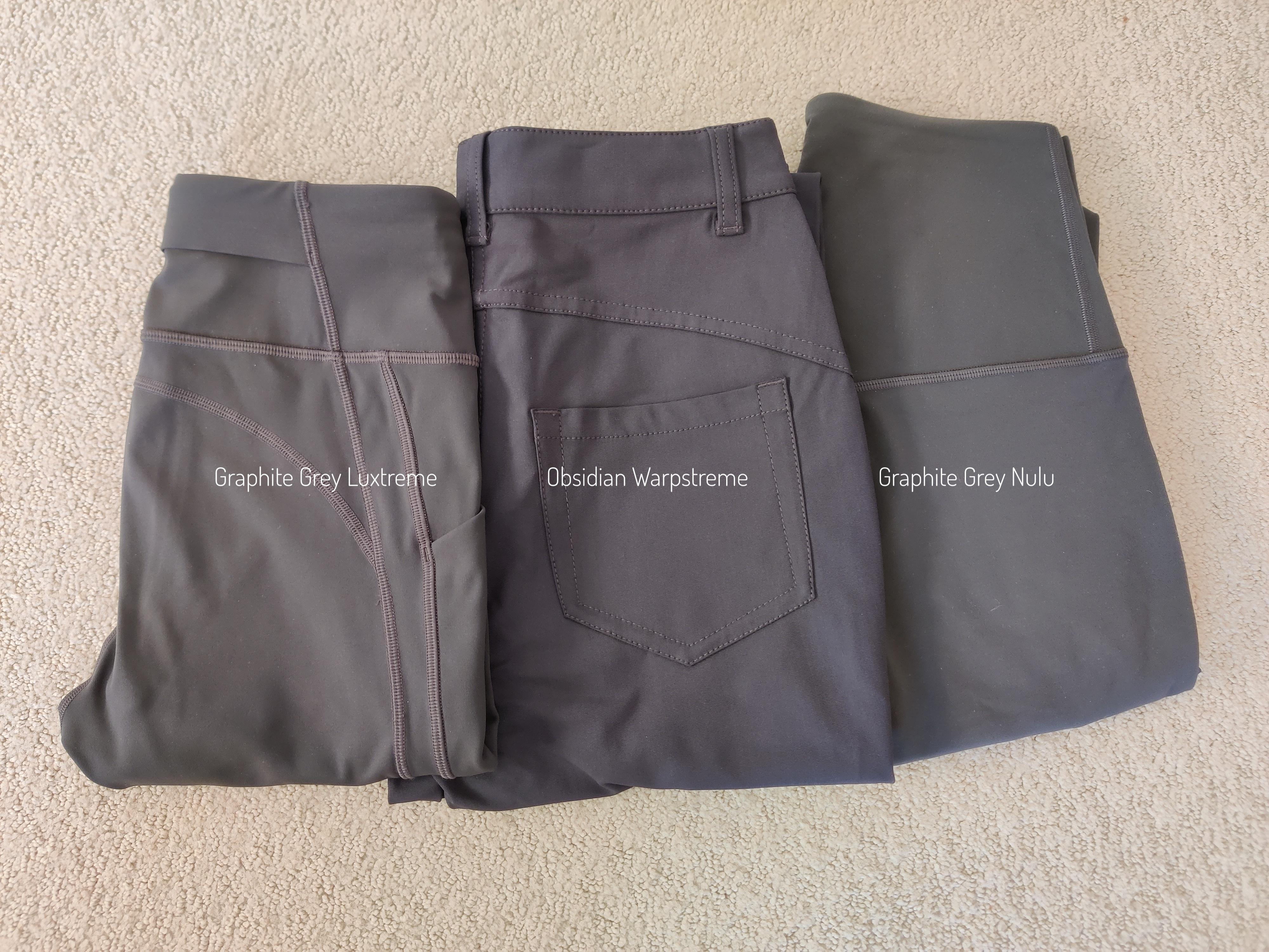 Graphite Grey vs Obsidian comparison photo r/lululemon
