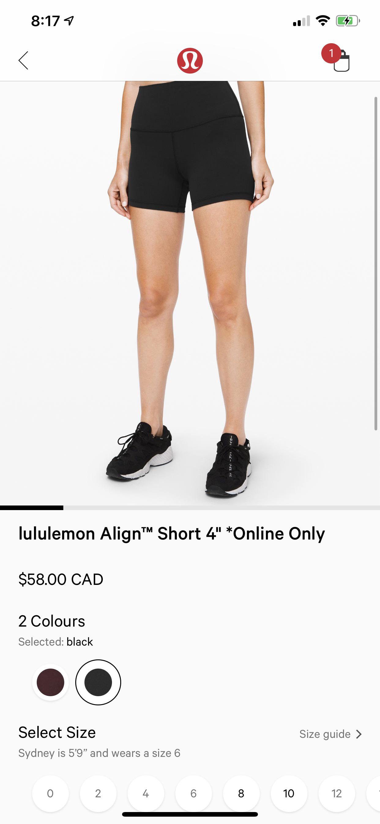 lululemon shorts sizing reddit