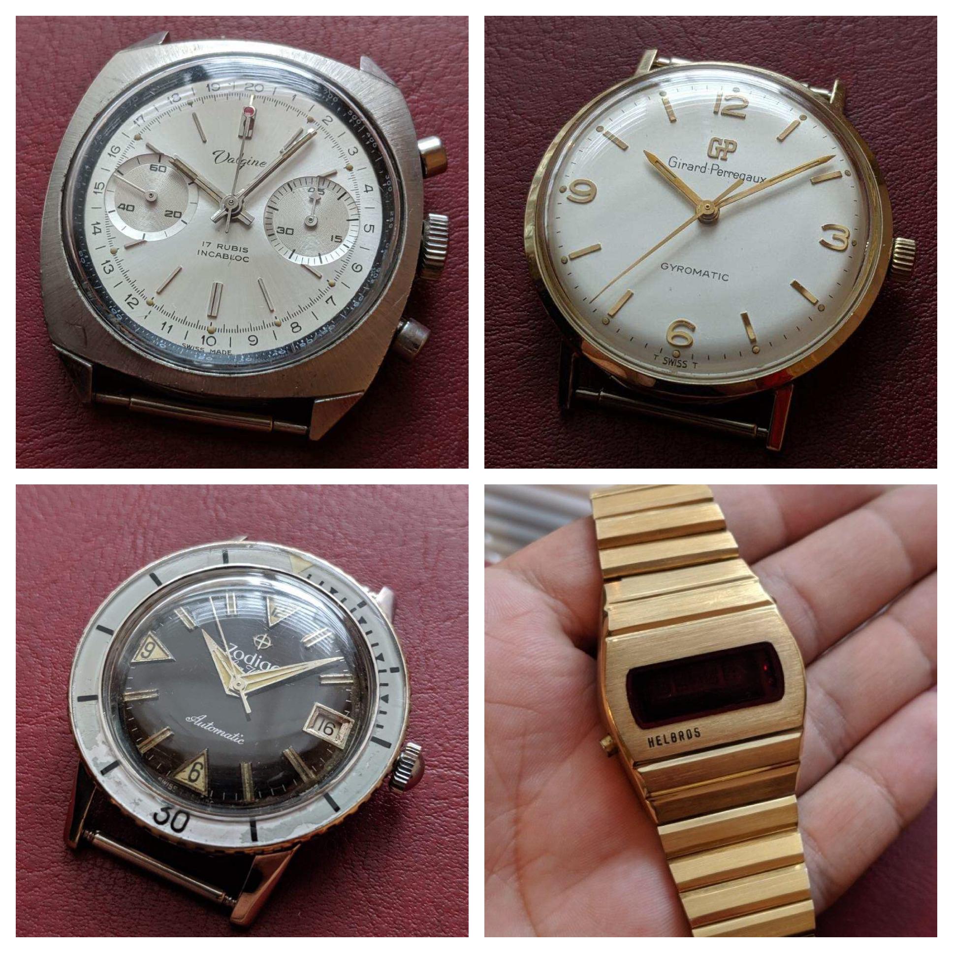 [WTS] Affordable Vintage pieces Zodiac, Valgine Camaro Chronograph, 14K