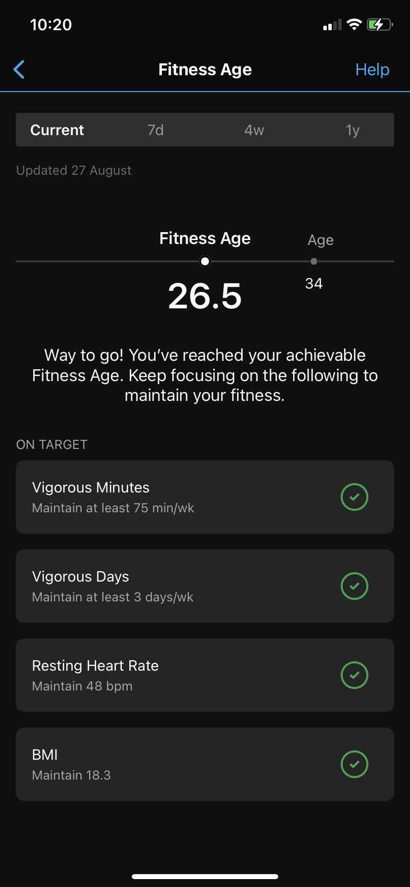 What’s your real age/fitness age combo? r/Garmin