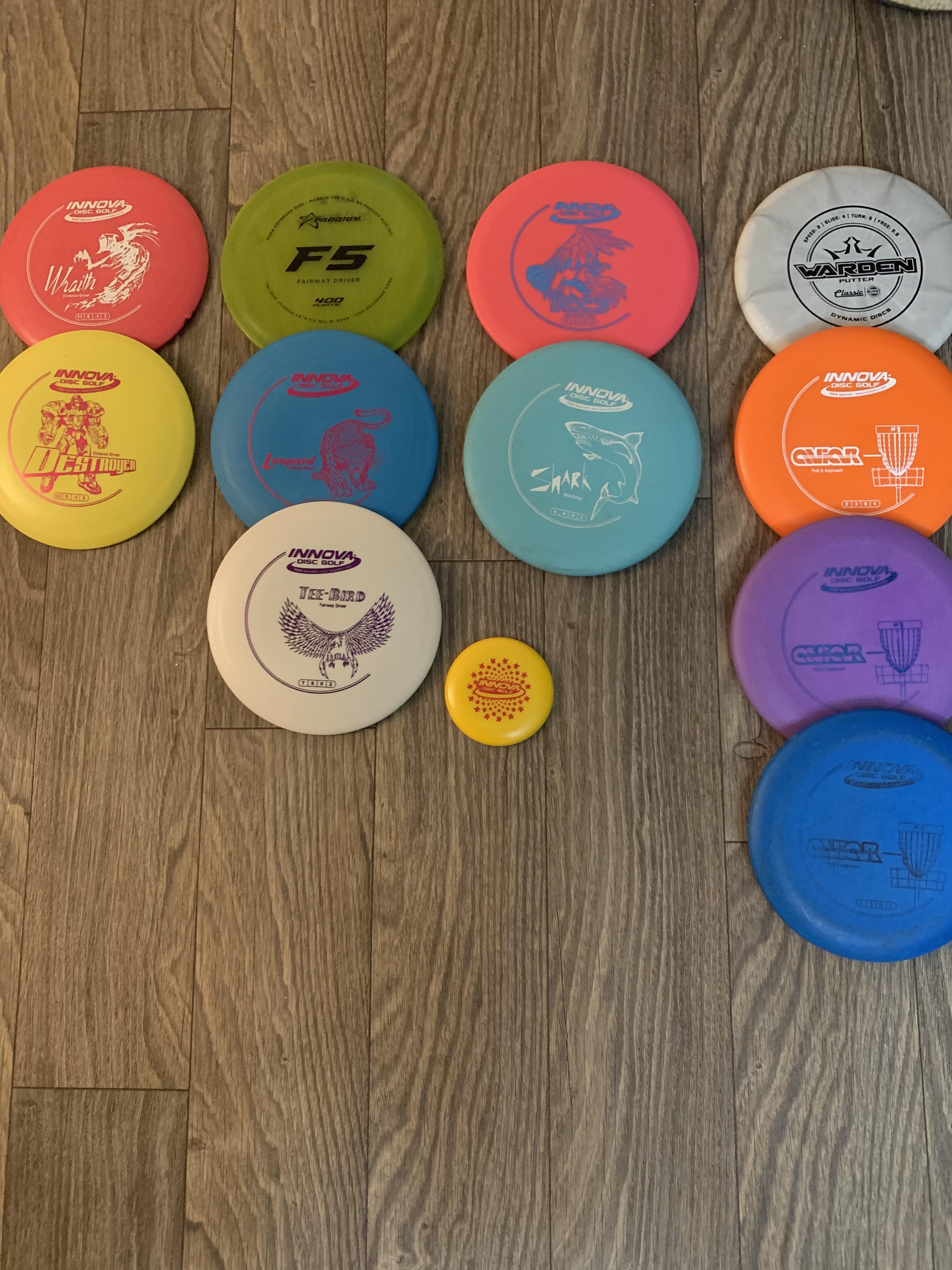 Just getting back into it, here’s my discs so far. Top row are most of