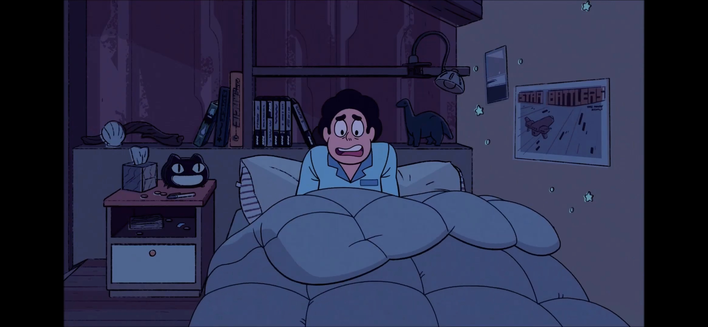 A cool detail in "In Dreams" is that you can tell that Steven is still