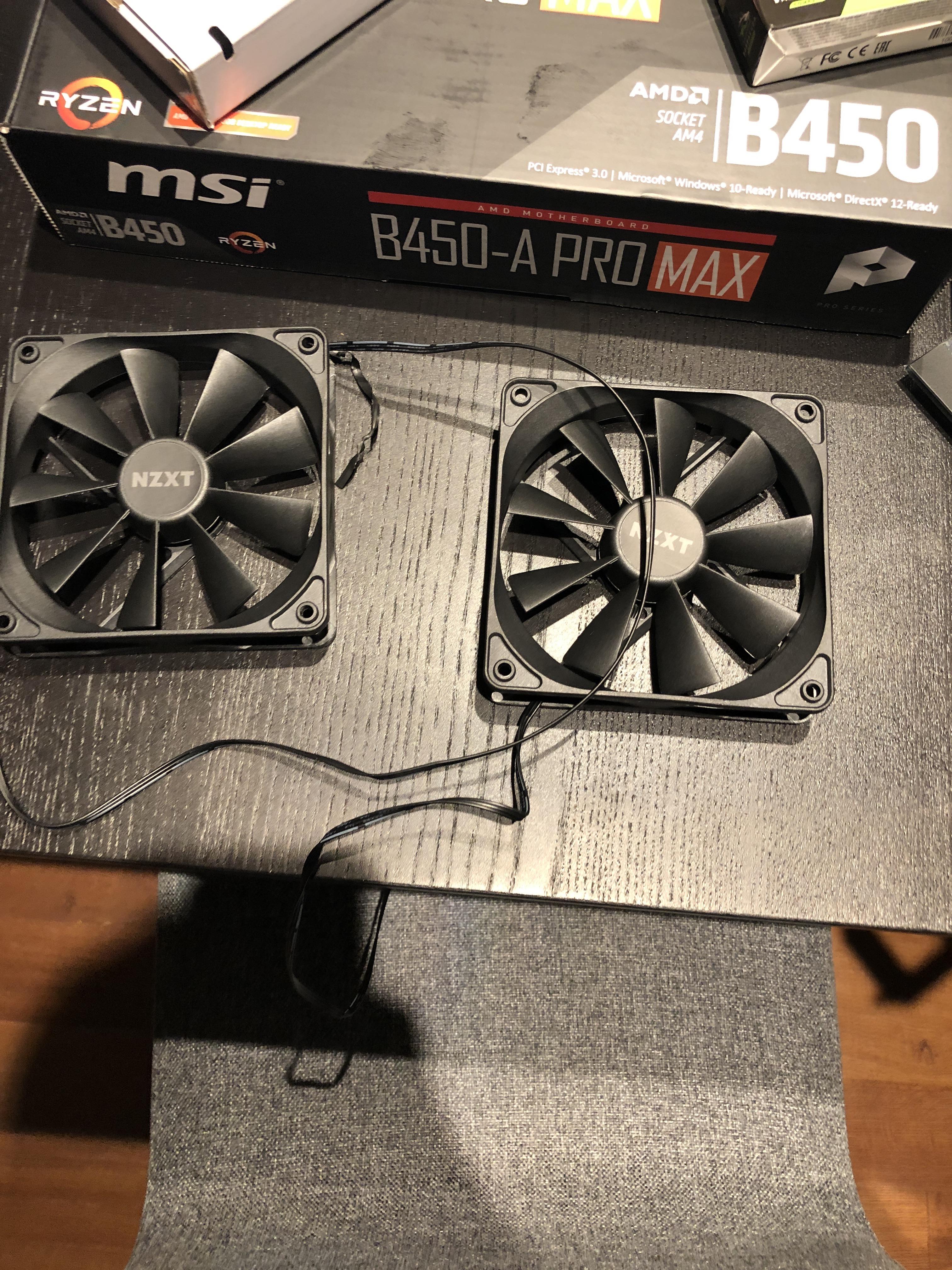 The Stock NZXT H510 case fans, I am replacing them with 4 Noctua NFA9
