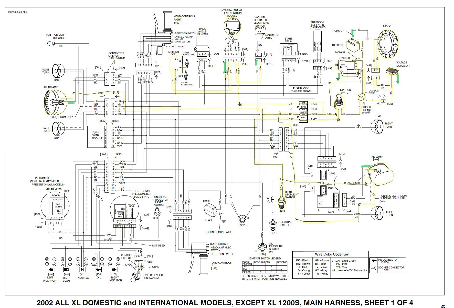 2002 Sportster 1200C—Will it run with this wiring? : r/choppers