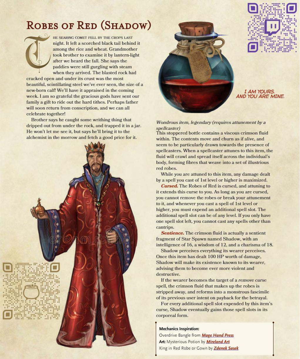 A Cursed Magic Item inspired by VENOM (or technically red symbiote? idk) r/DnDHomebrew