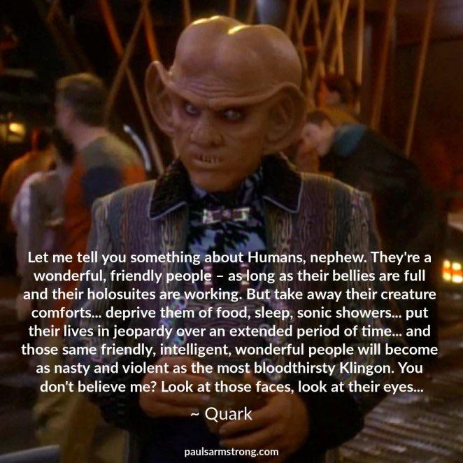 Quark on humans. DeepSpaceNine