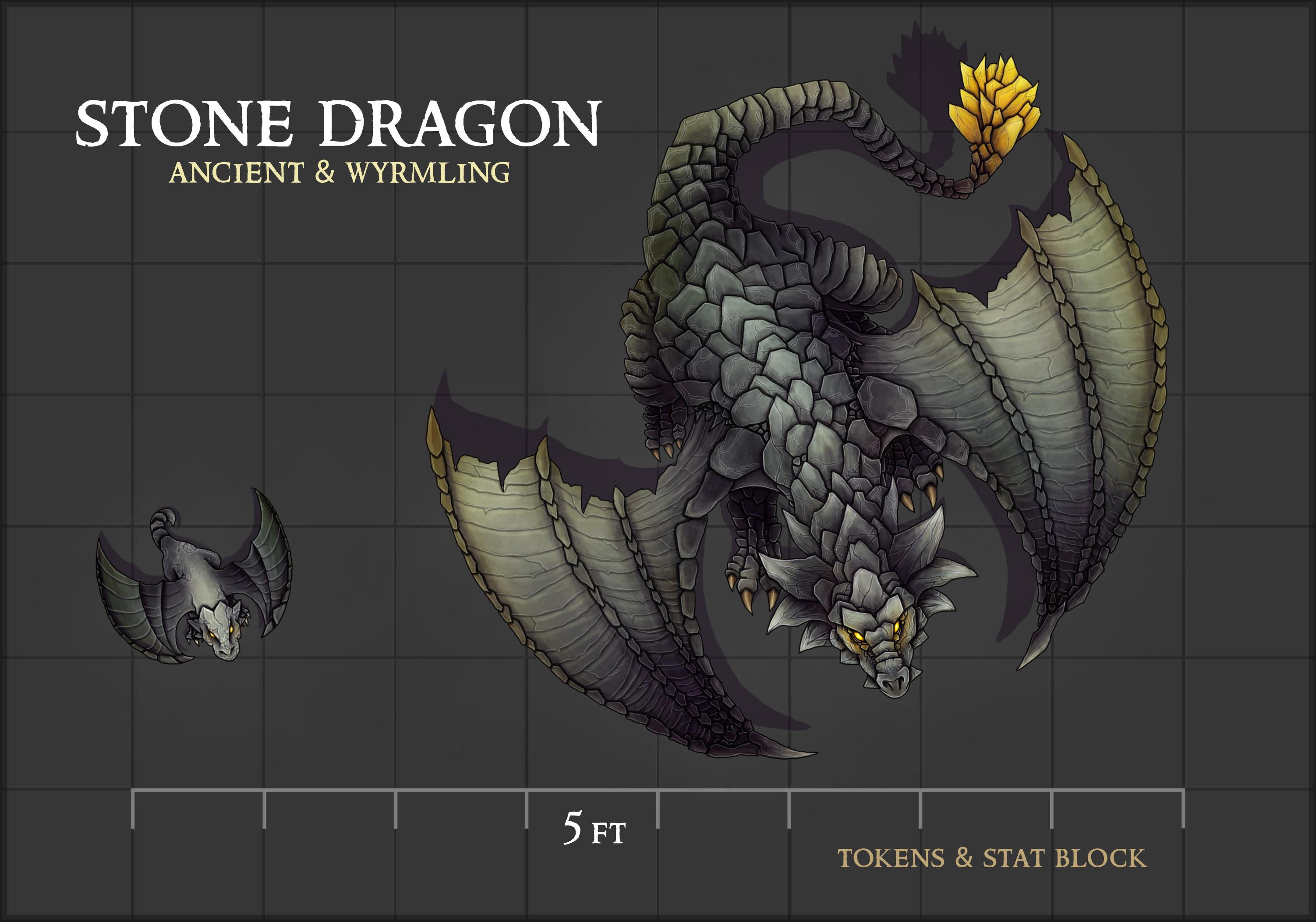 [OC] Stone Dragon DnD