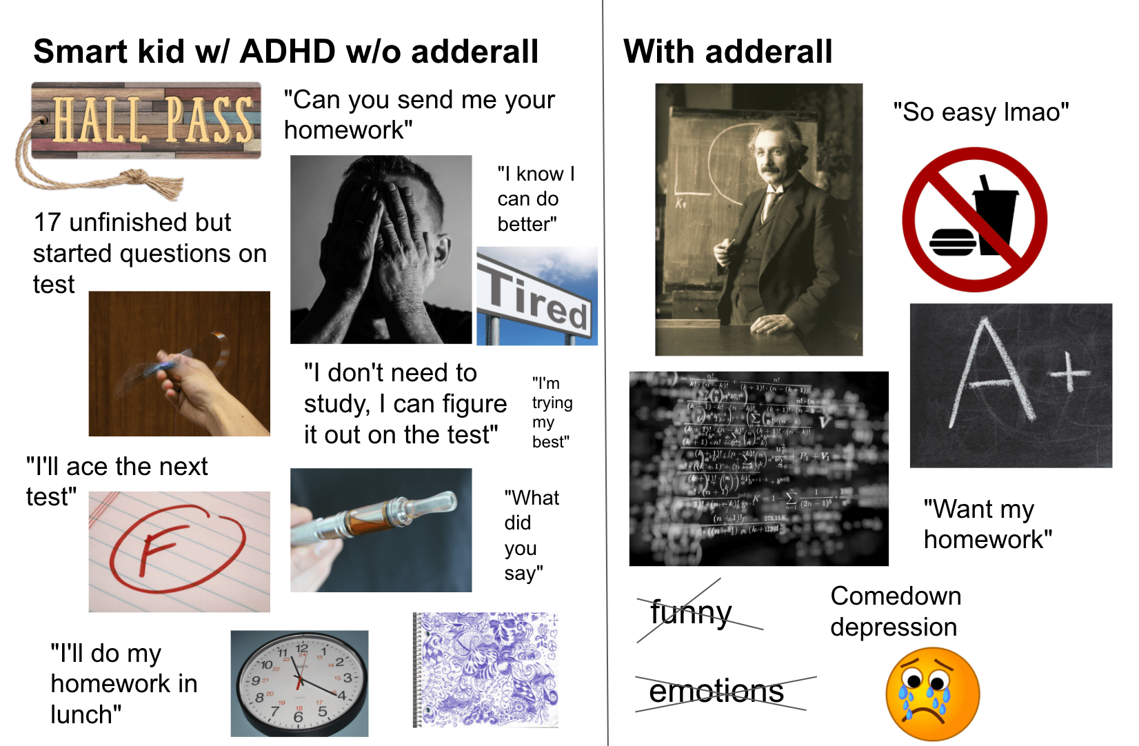 Smart kid with ADHD starter pack r/starterpacks