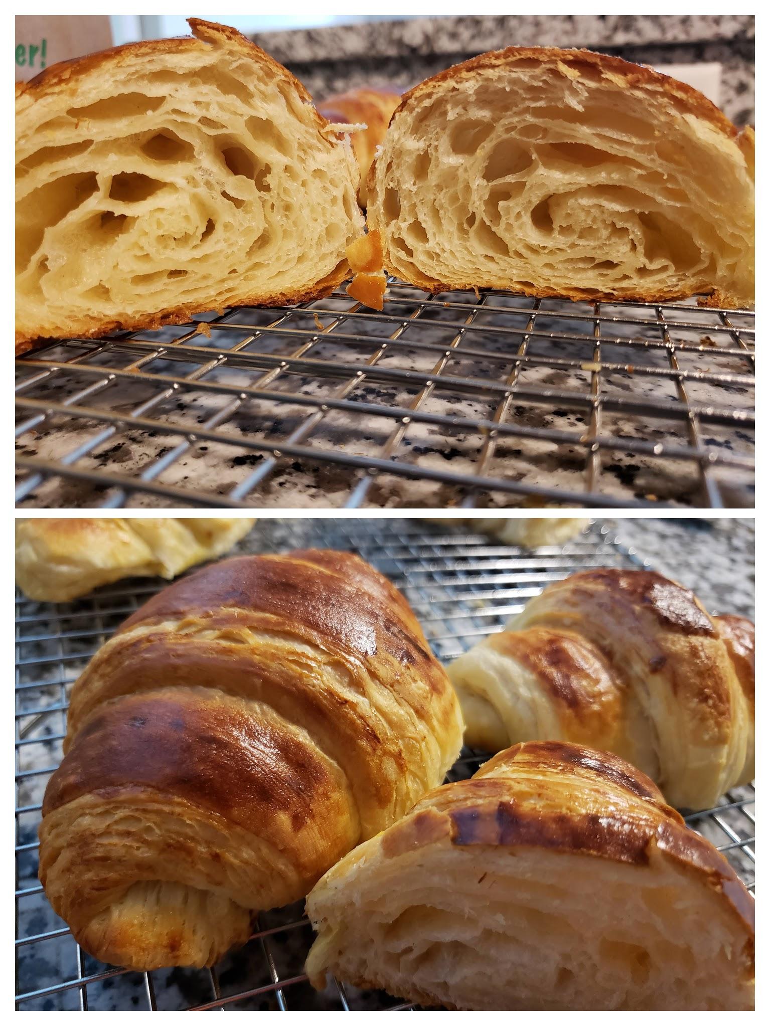 First sourdough croissants. I usually make them with dry active yeast