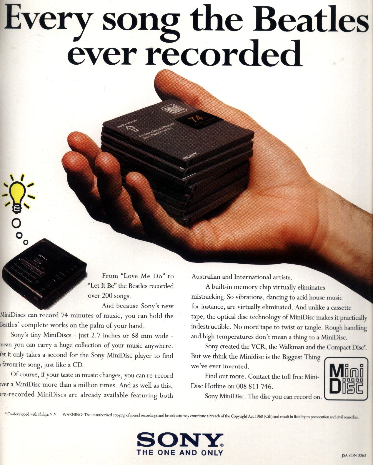 SONY AD r/minidisc