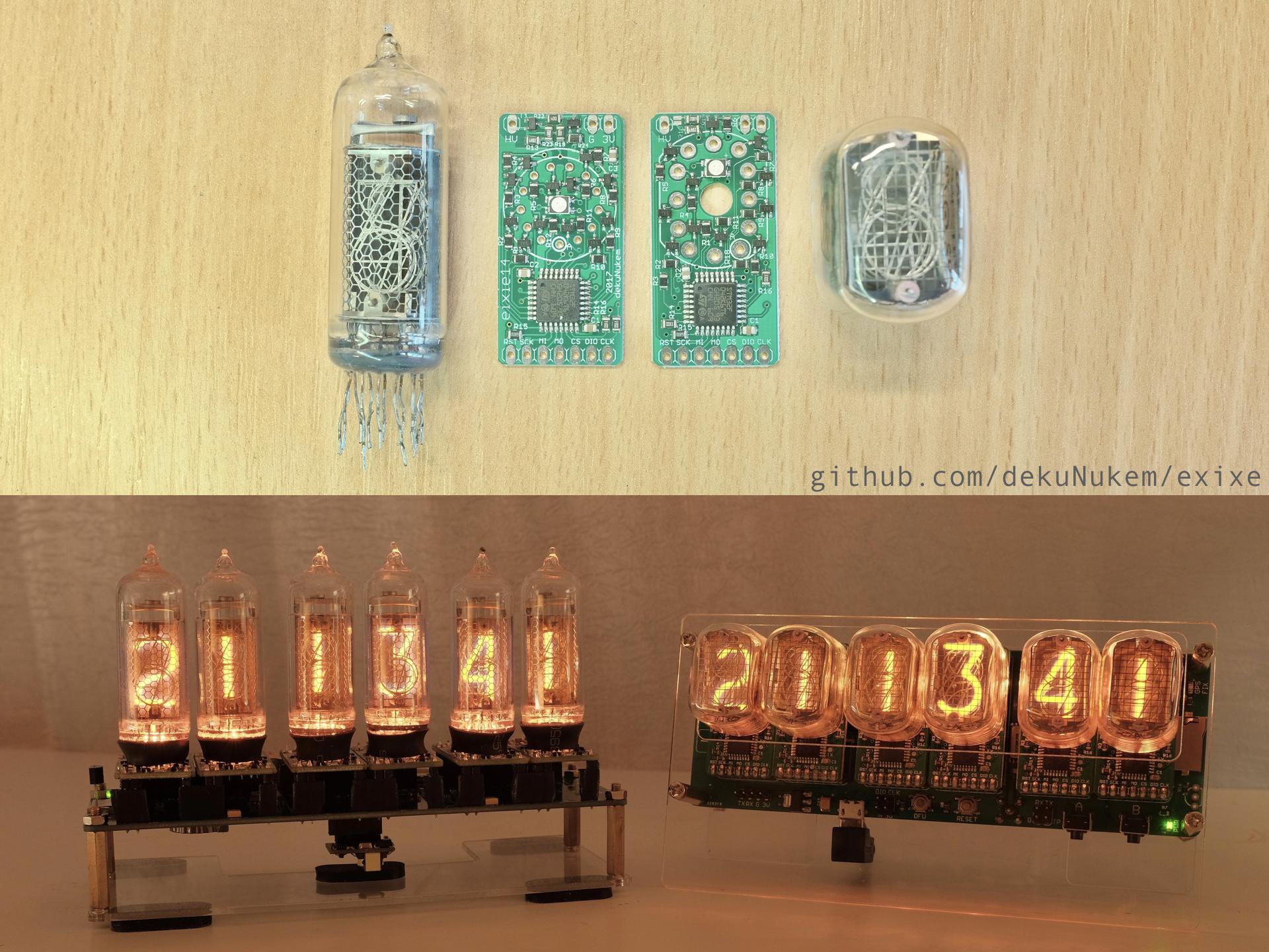 I designed an opensource Nixie tube driver module, to make such