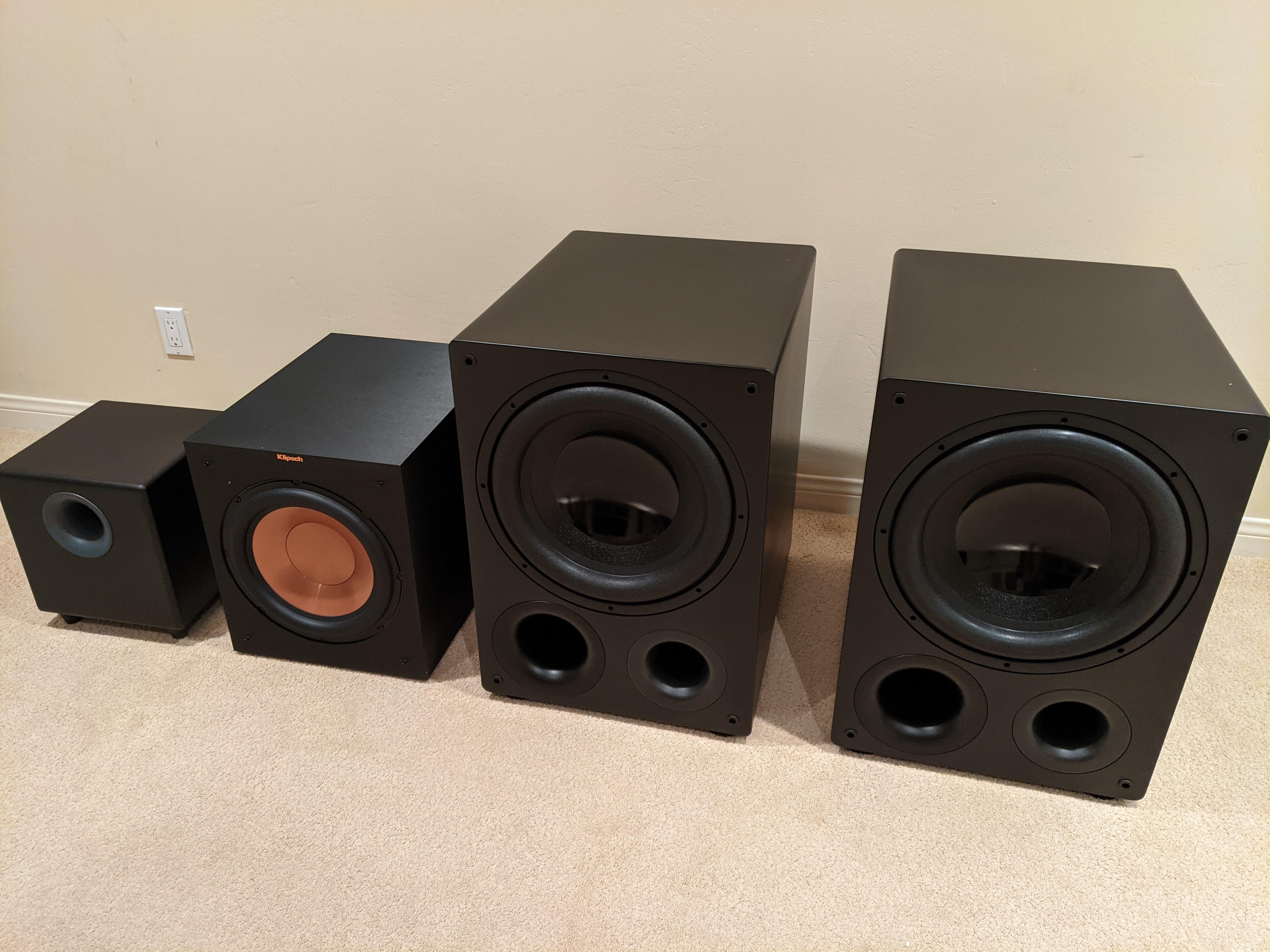 Subwoofer upgrade day Klipsch R12SWi > Dual Hsu VTF3 MK5 r