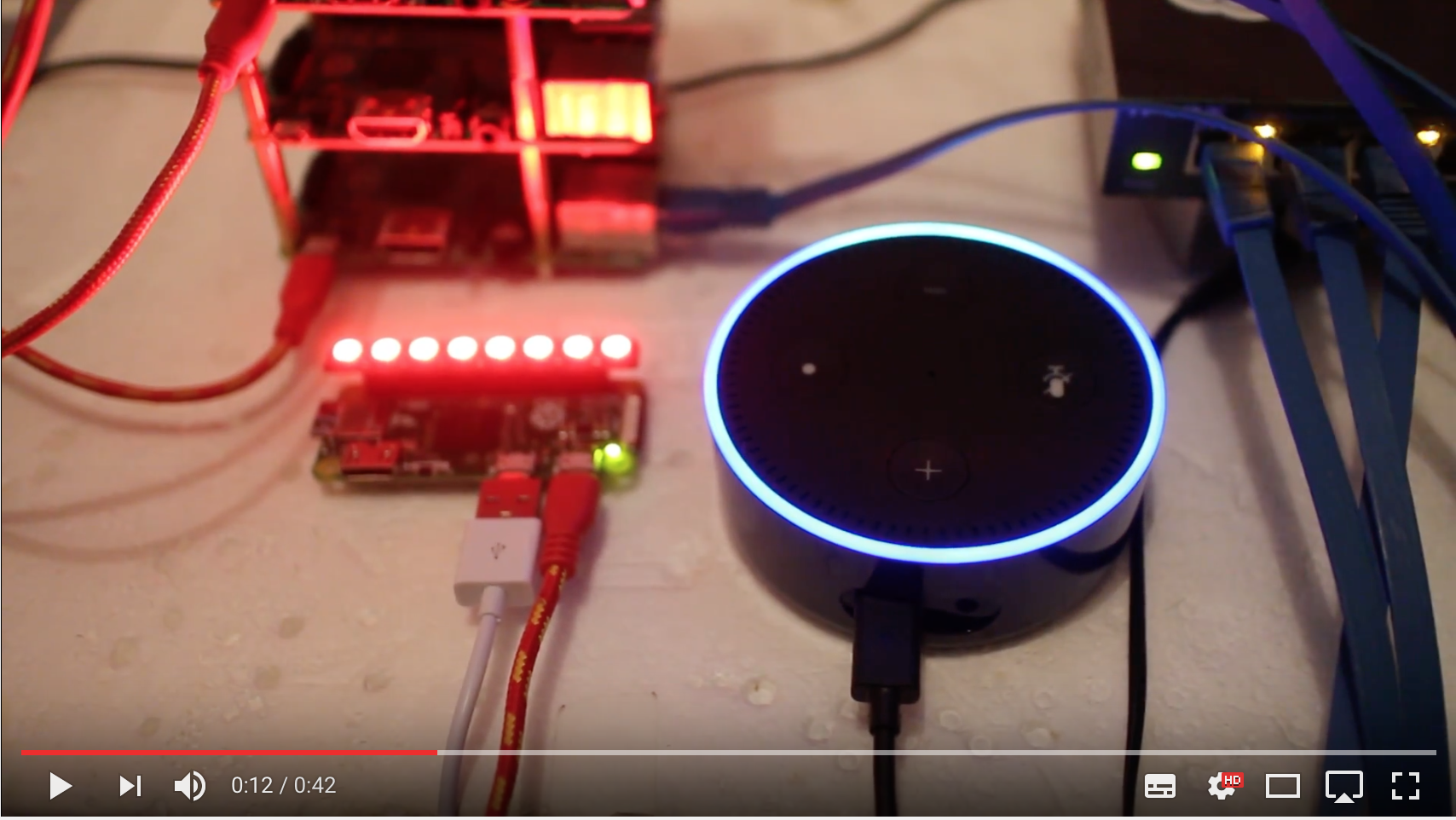 Alexa controls my Pimoroni Blinkt via MQTT and AWS Lambda r/raspberry_pi