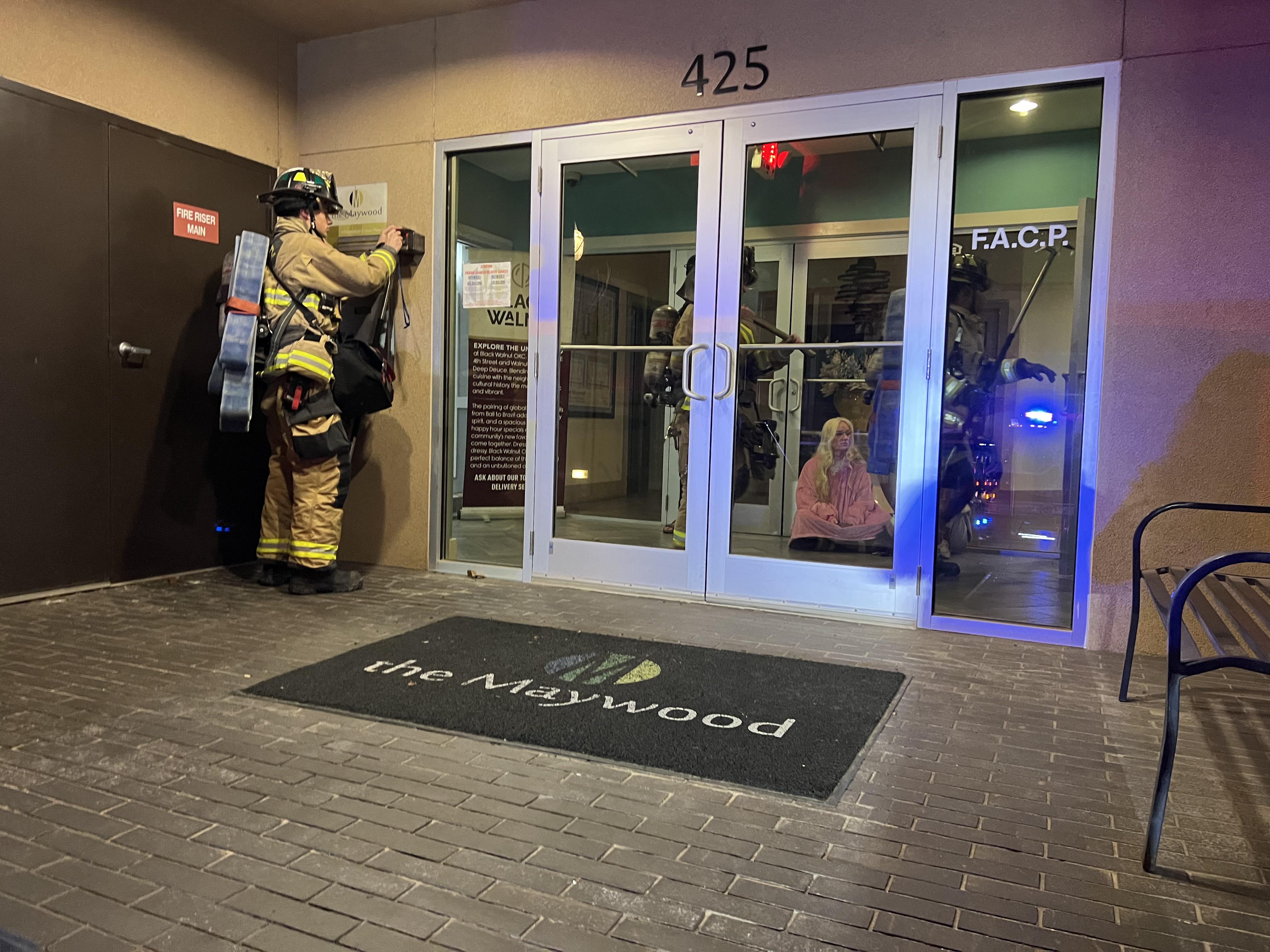 Maywood apartments, fire alarm round 5 now I believe. It went off