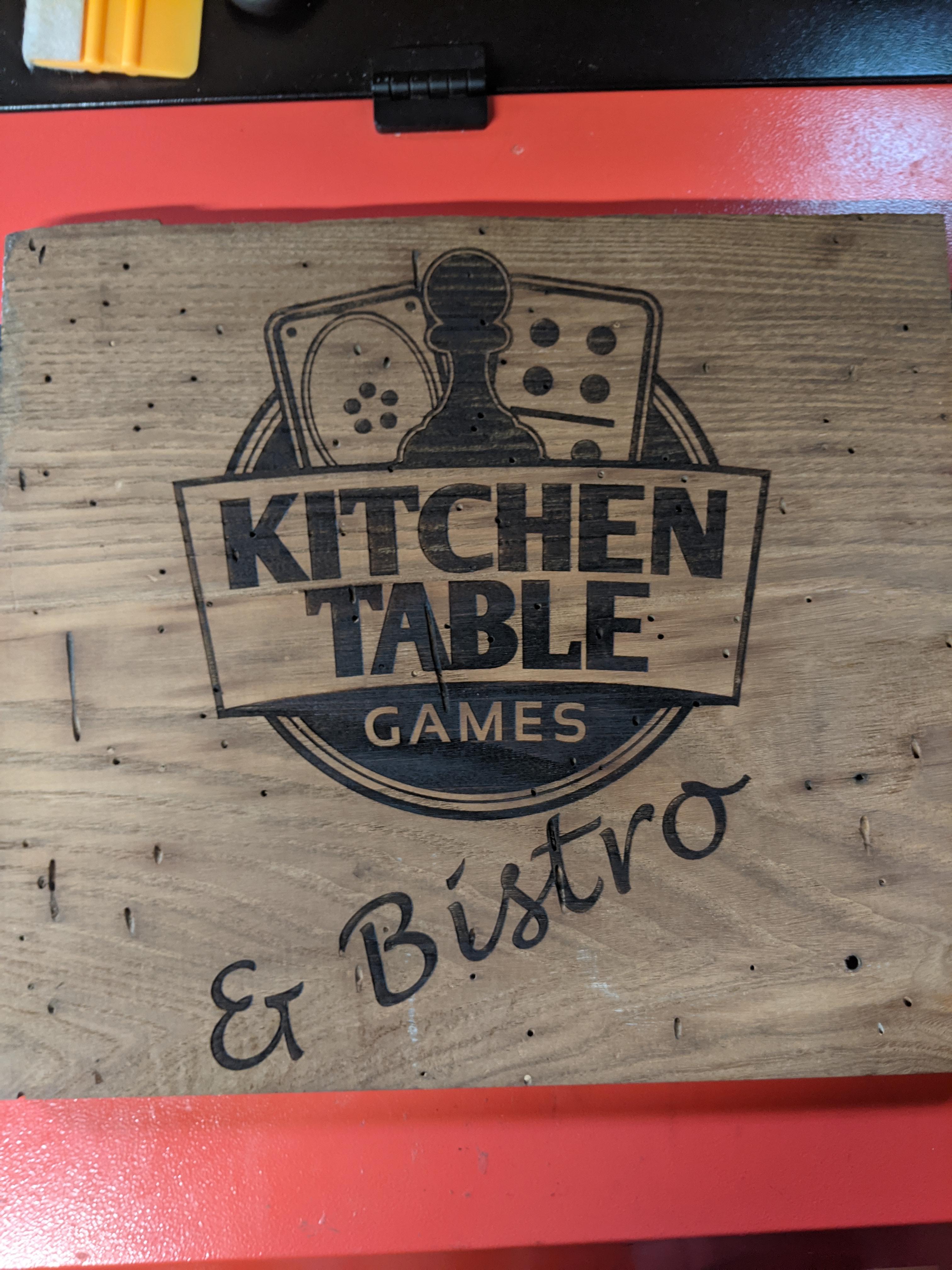 Wormy chestnut sign r/lasercutting