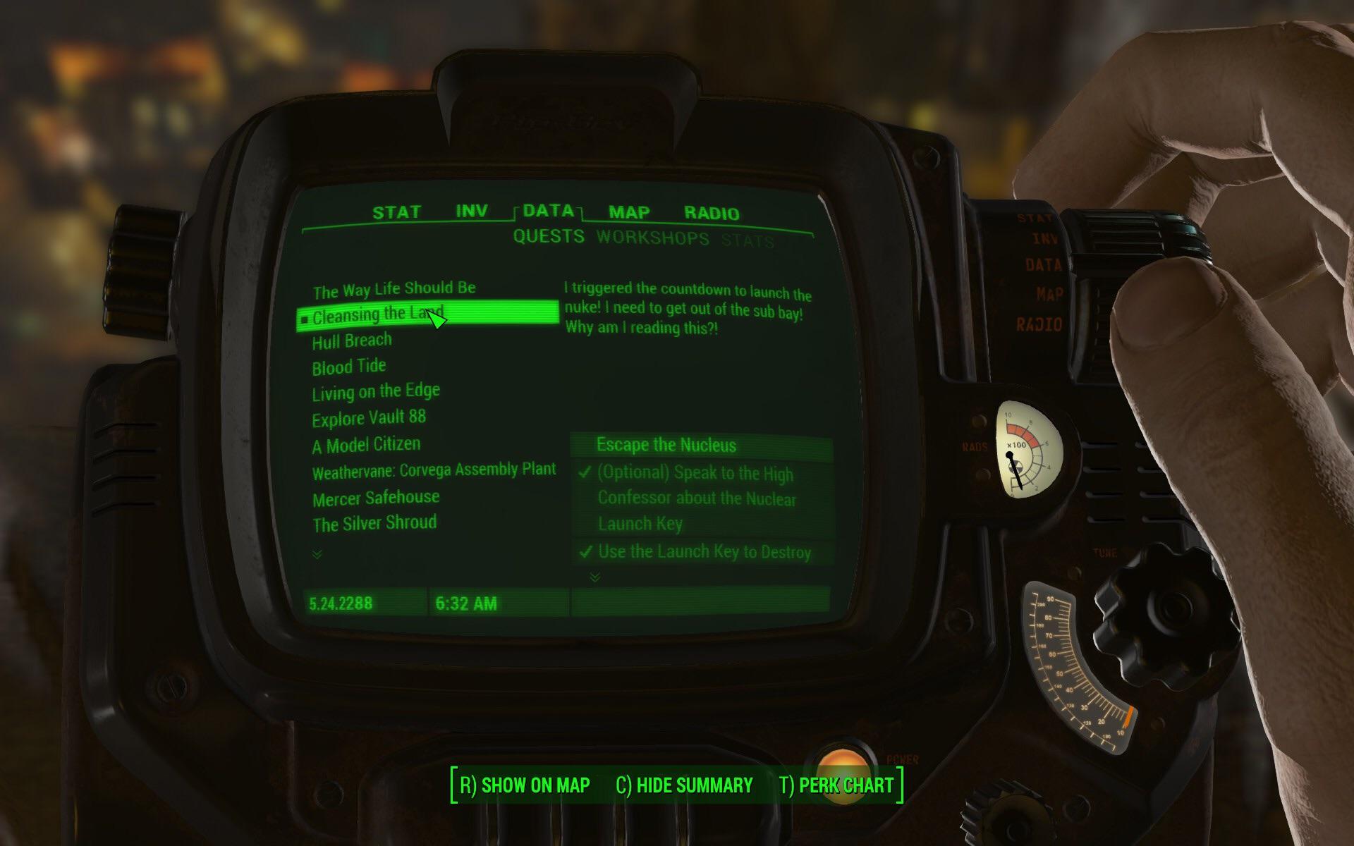 If you check your pipboy after arming it, you get a really great quest