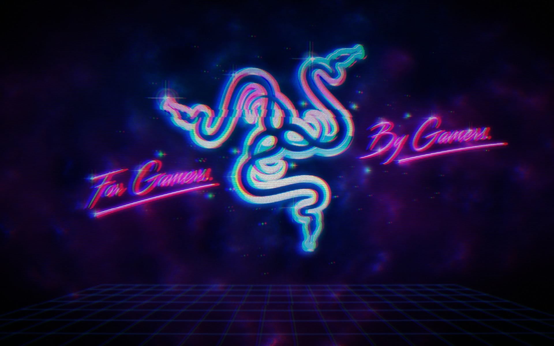 I added some extra effects to this Razer Wallpaper to give it a more