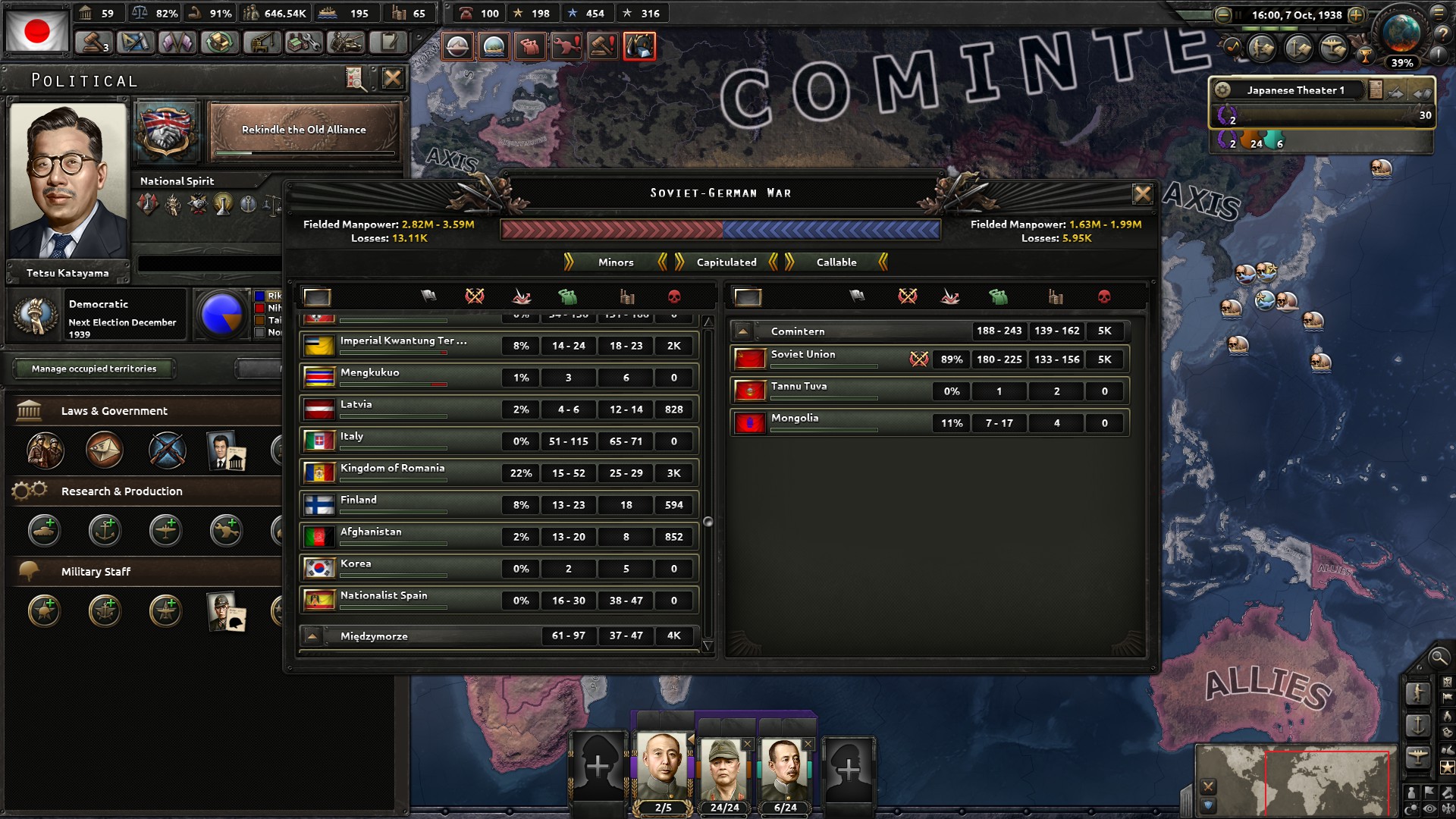 Afghanistan, Korea and Poland walk into a pact... hoi4