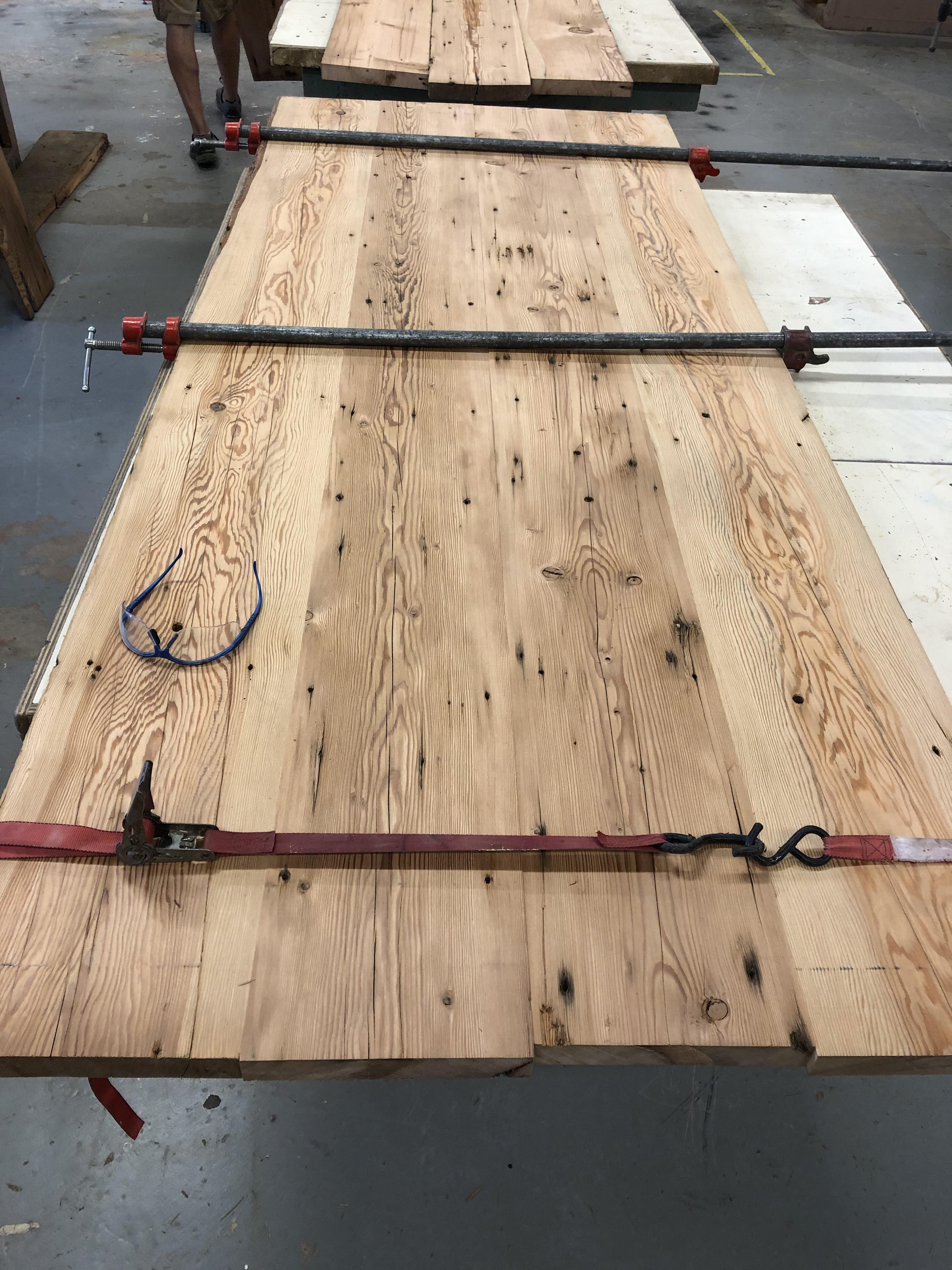 Questions about Old pine for farmhouse table? How hard will it be to