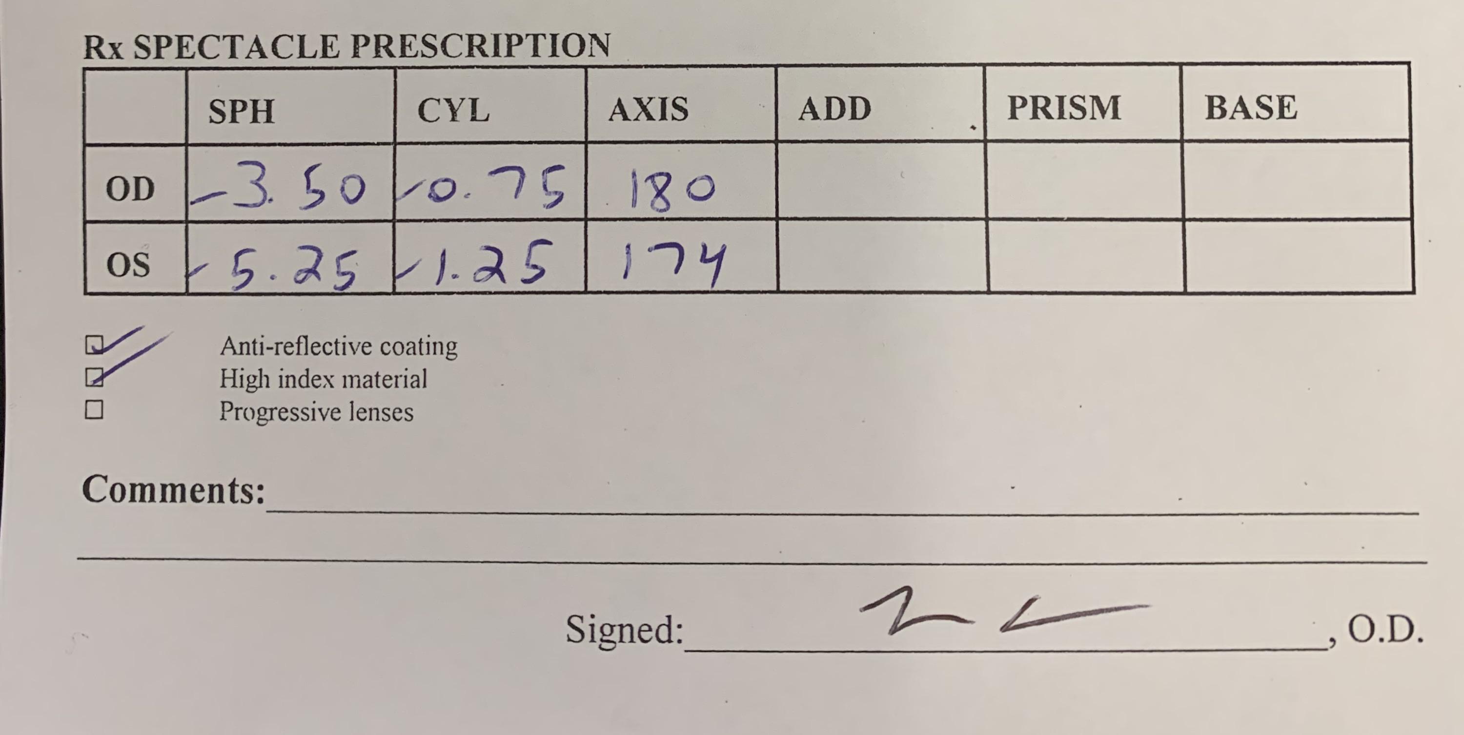 First time buying glasses online. There is nothing on ADD section. Does