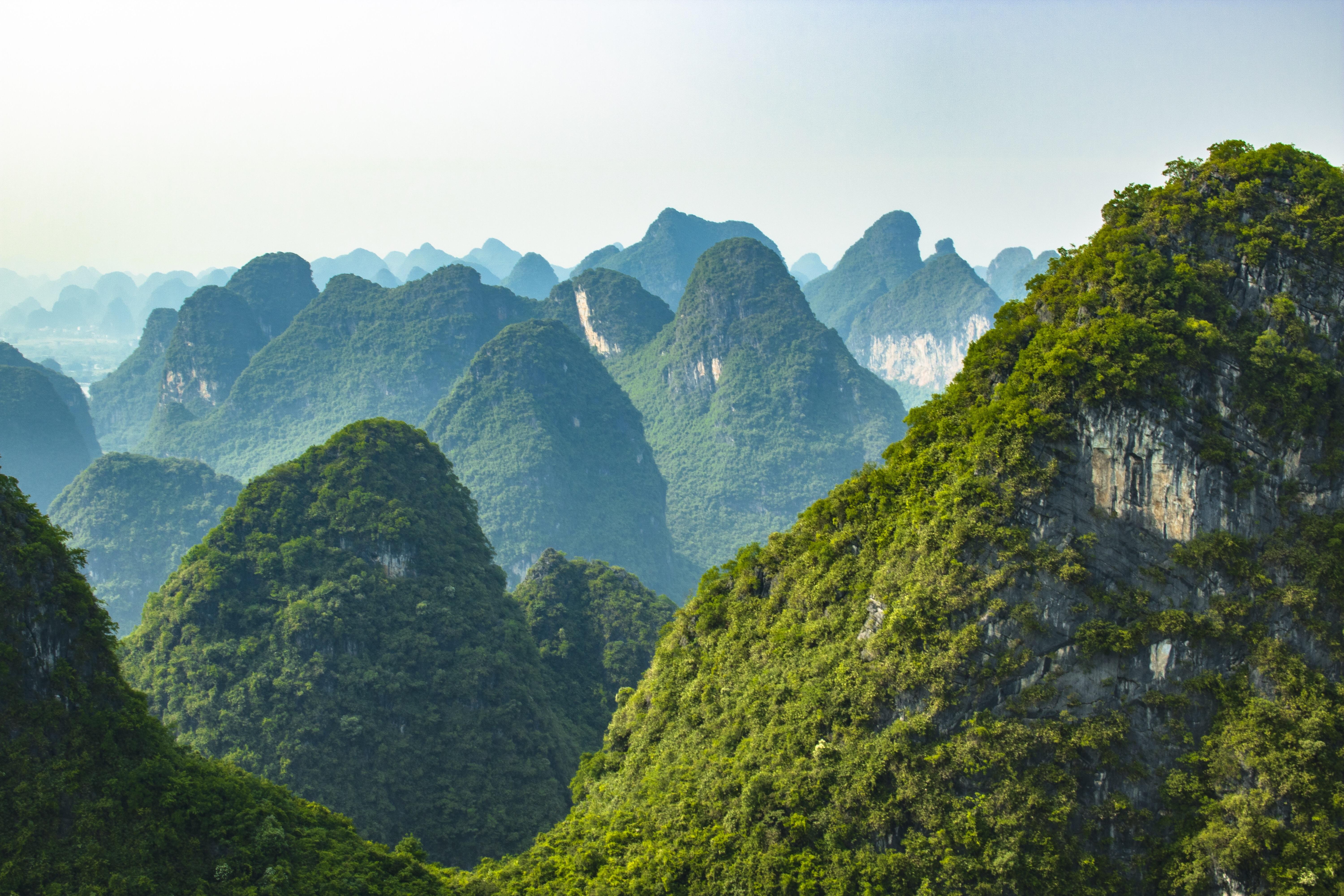 Awesome view of the karst mountains from my recent trip to Yangshuo