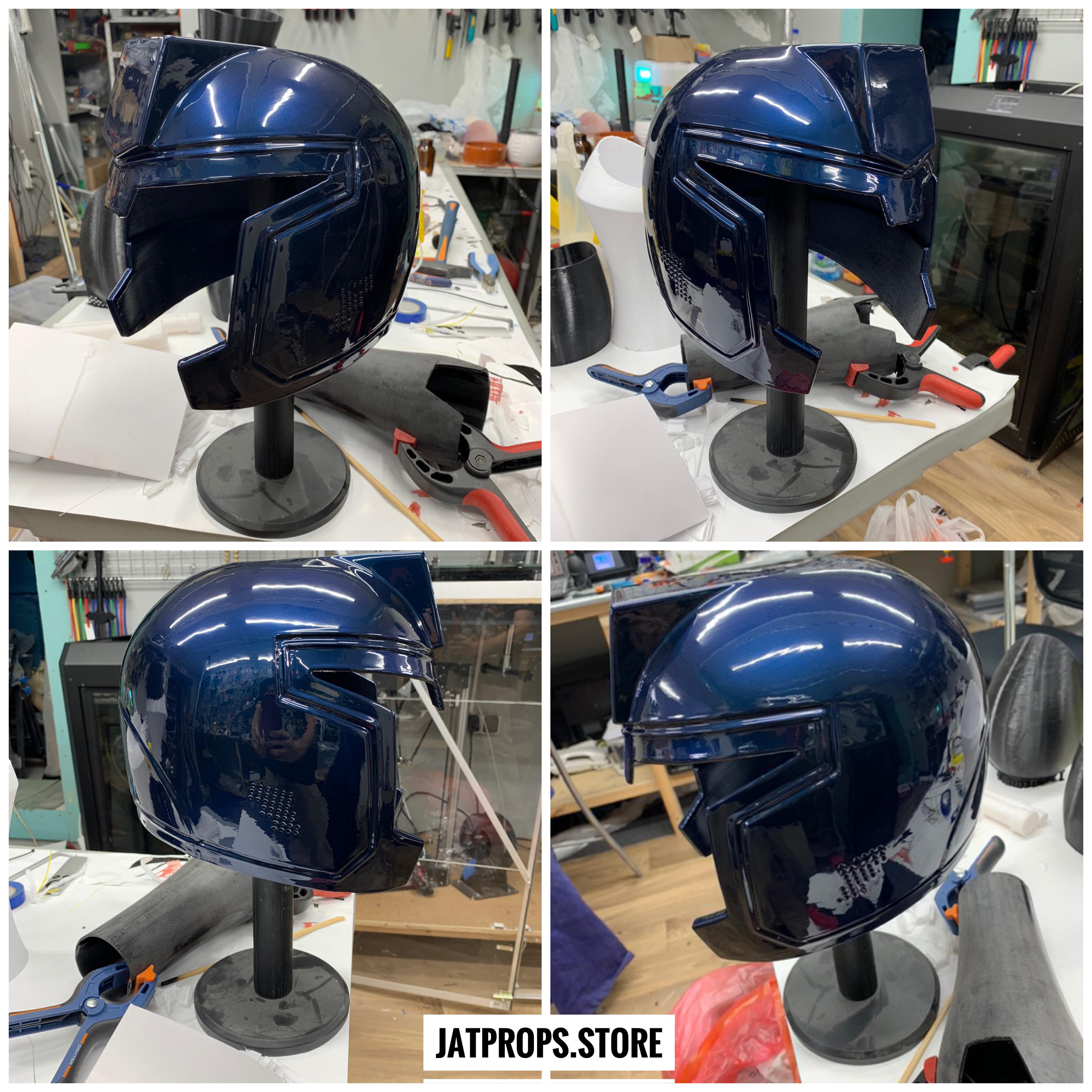Finished main paint on 3D printed Helmet r/3Dprinting