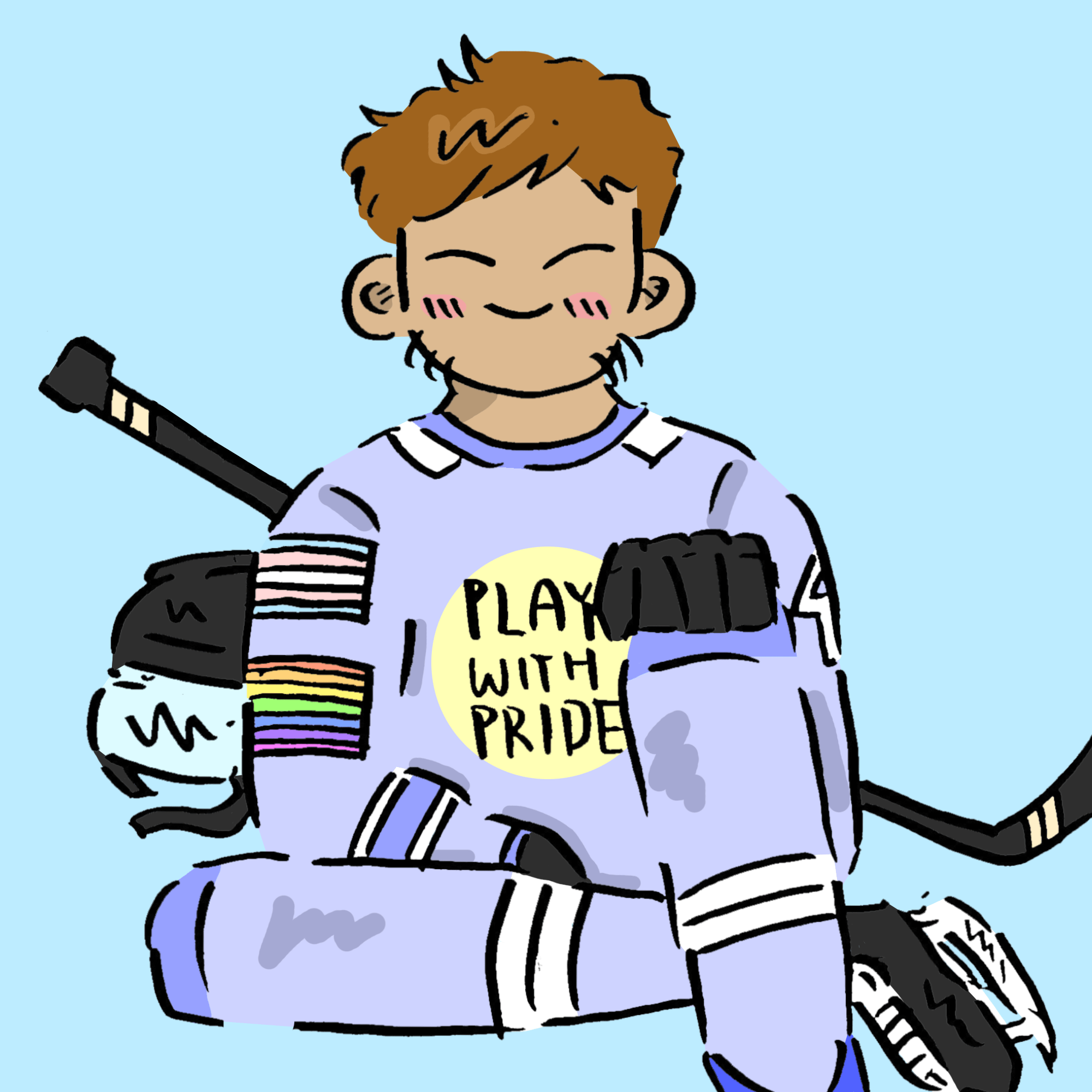 [oc art] anyone else an ice hockey fan? r/gaybros