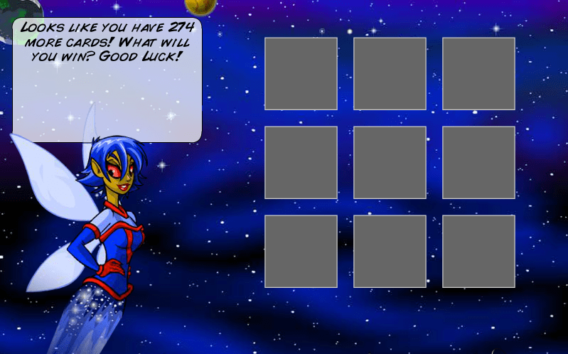 Oh yeah, Space Faerie Scratchcards! Haven't done one of those in a