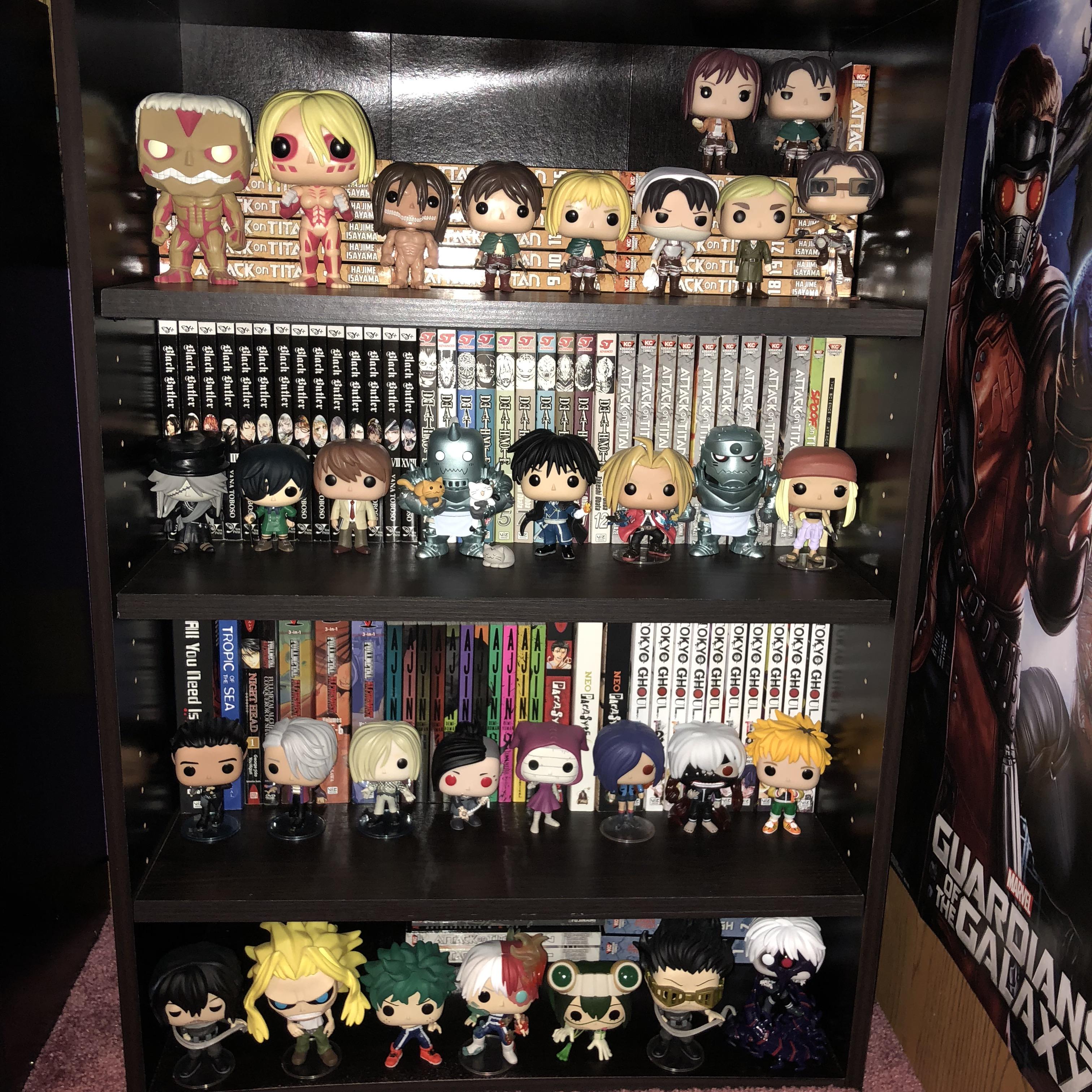 Current anime/manga pop shelves with the Strong Arm Alchemist on the