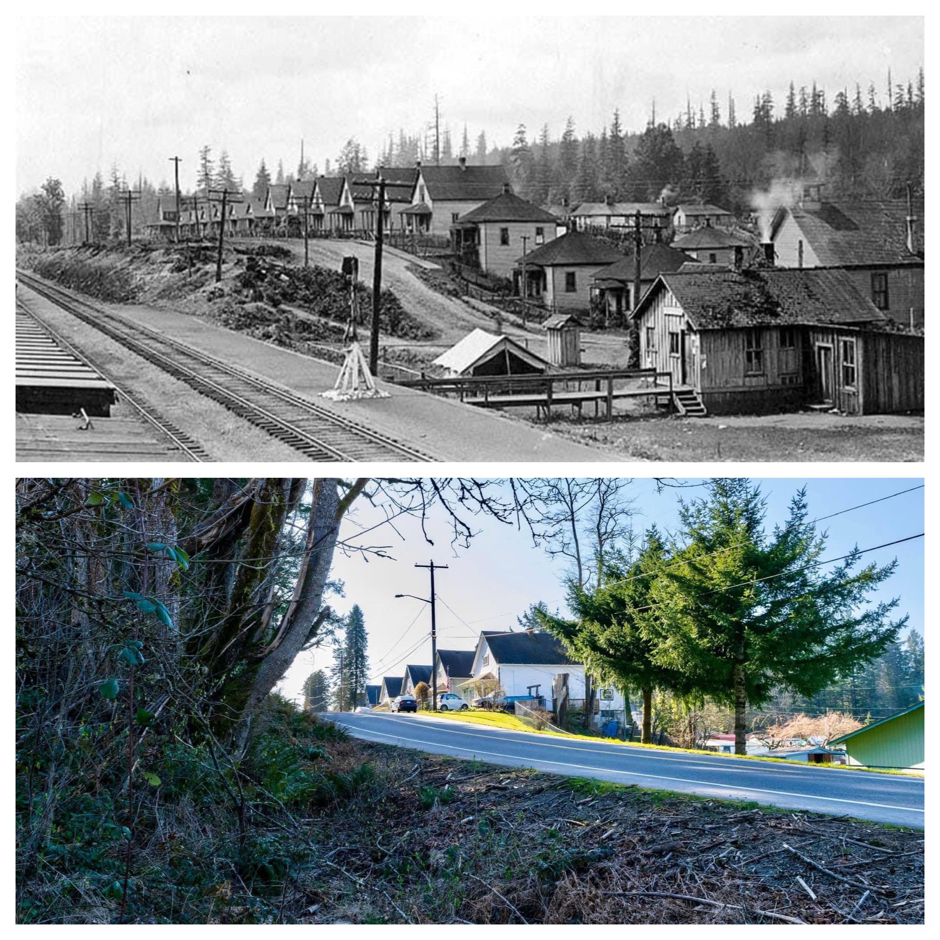 Mining Town of Ravensdale, WA, circa 1900 vs. today r/OldPhotosInRealLife