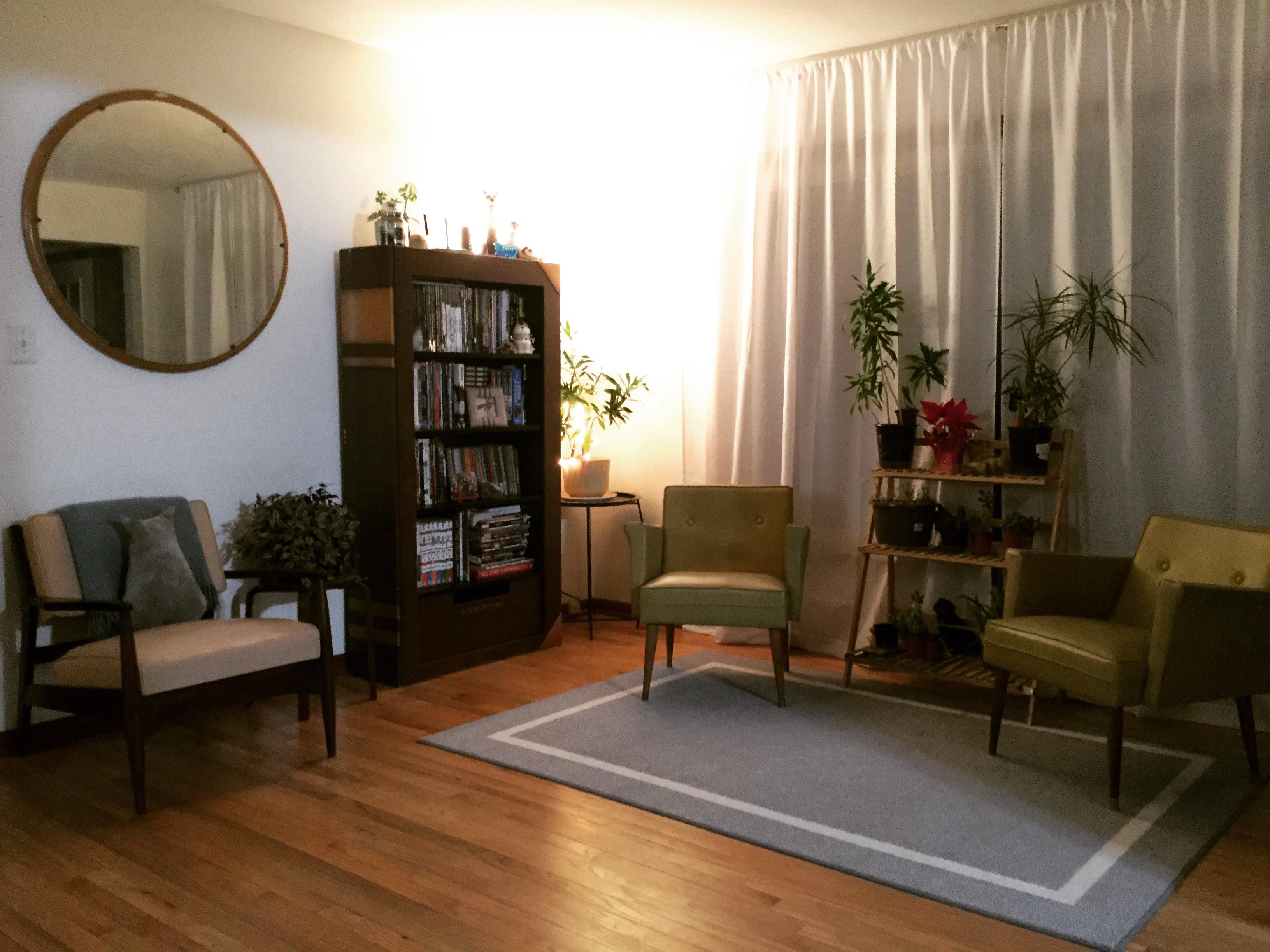 Rearranged furniture today to incorporate my new chair find (left). Any