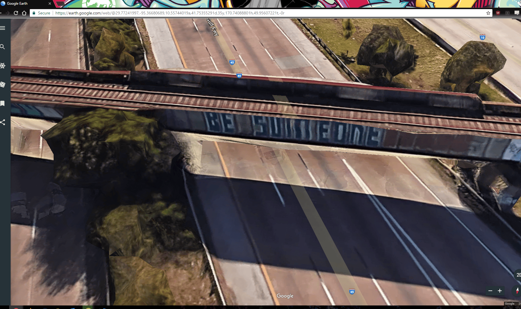 Found a Houston landmark using the new google earth r/houston