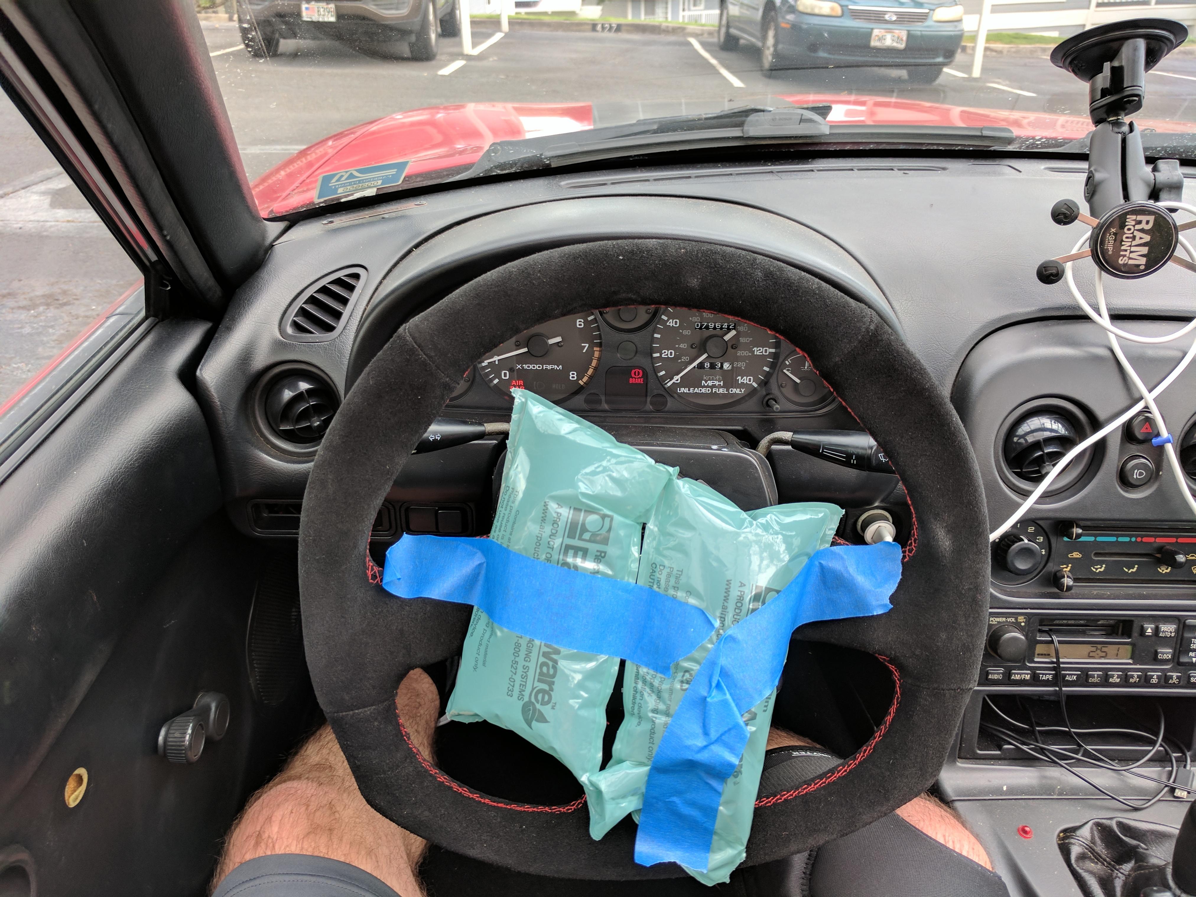 I upgraded my steering wheel and now my airbag light won't turn off