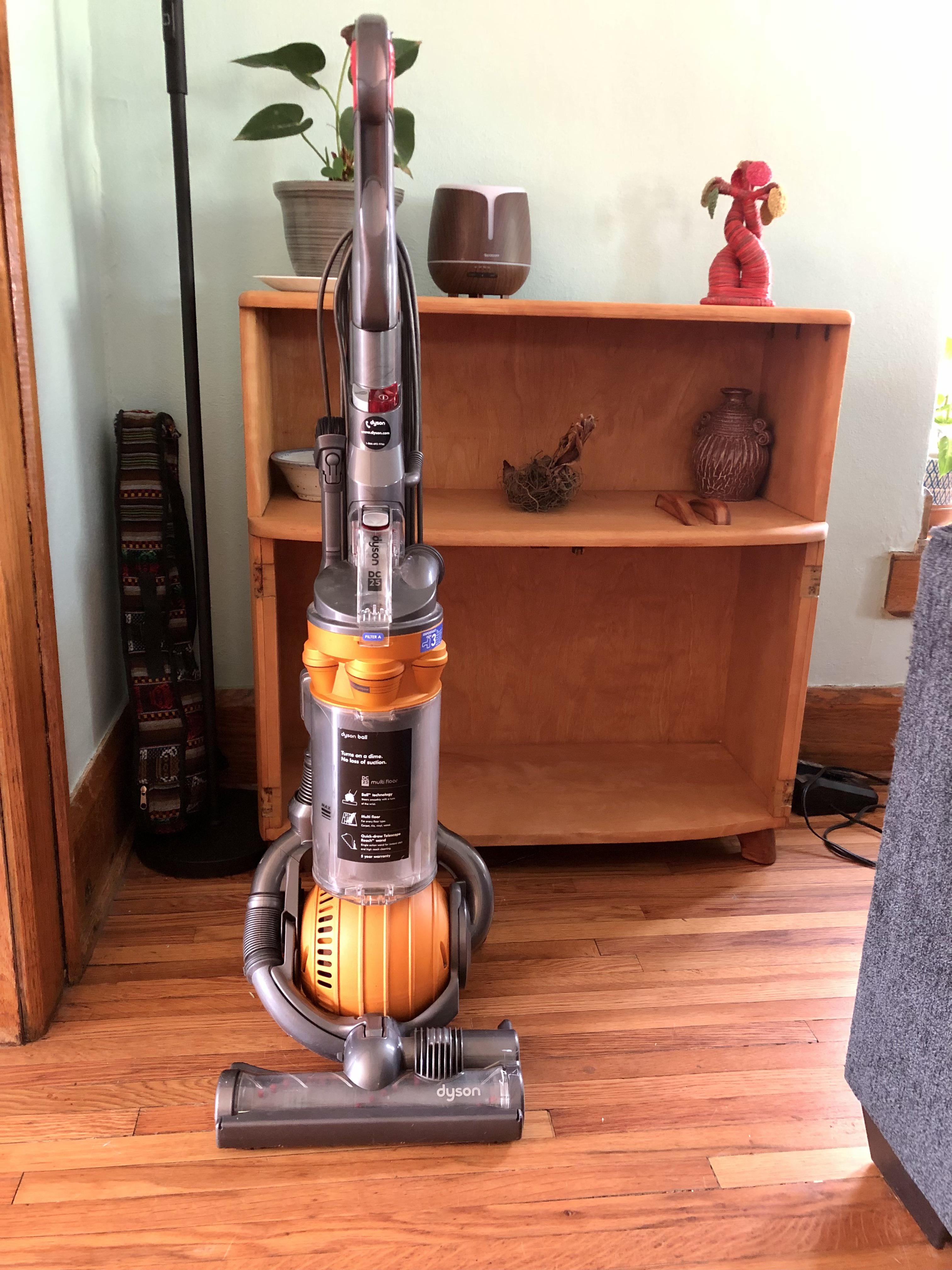 Found a Dyson DC25. Power button wasn’t working. Cleaned it up and