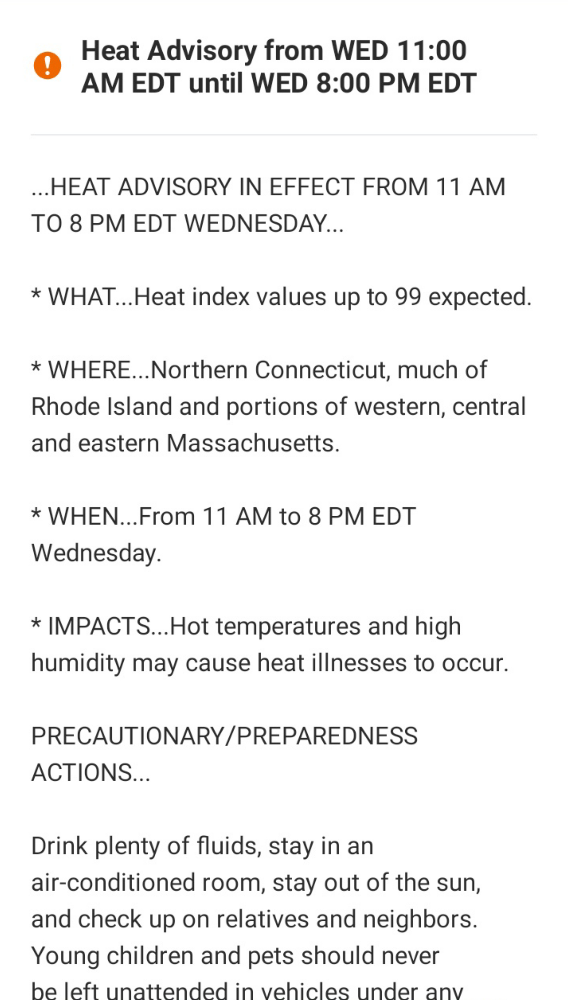 Heatwave Day 1 Heat advisory in effect for portions of Massachusetts