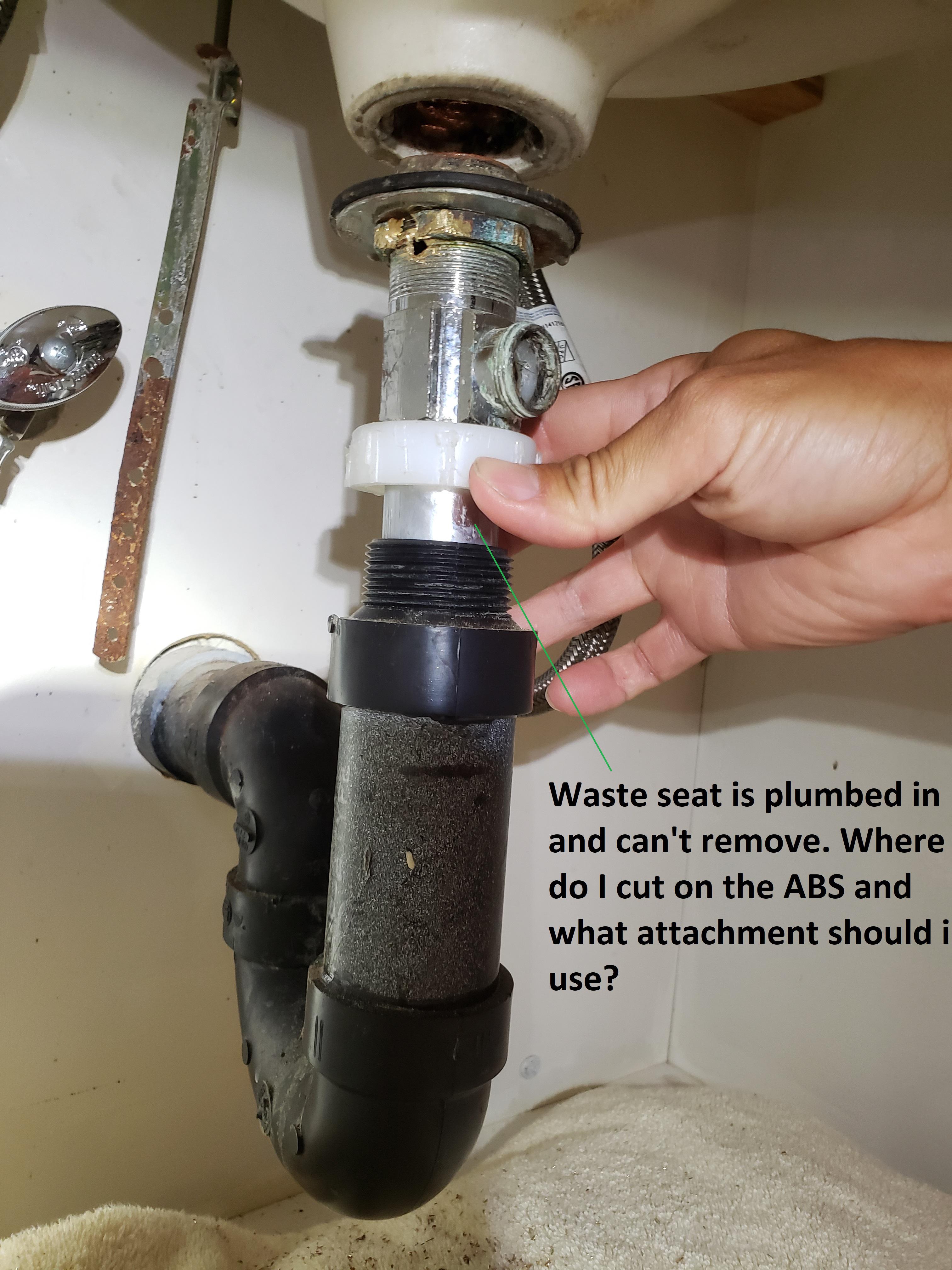 Need advice on replacing a bathroom faucet waste seat that's been