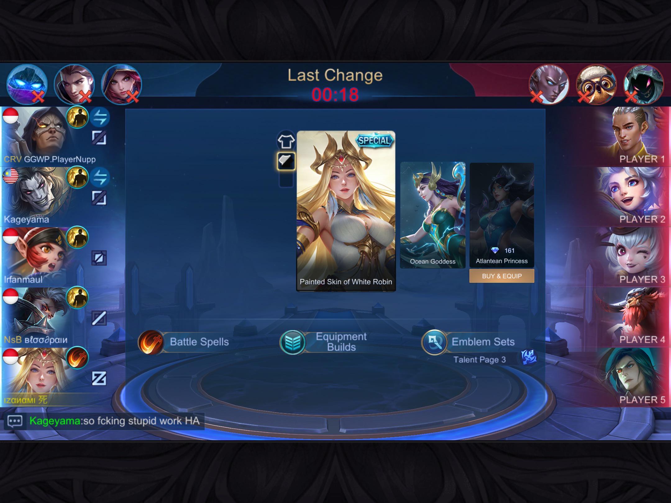 This is such a terrible bug. I noticed Kadita white robin painted skin