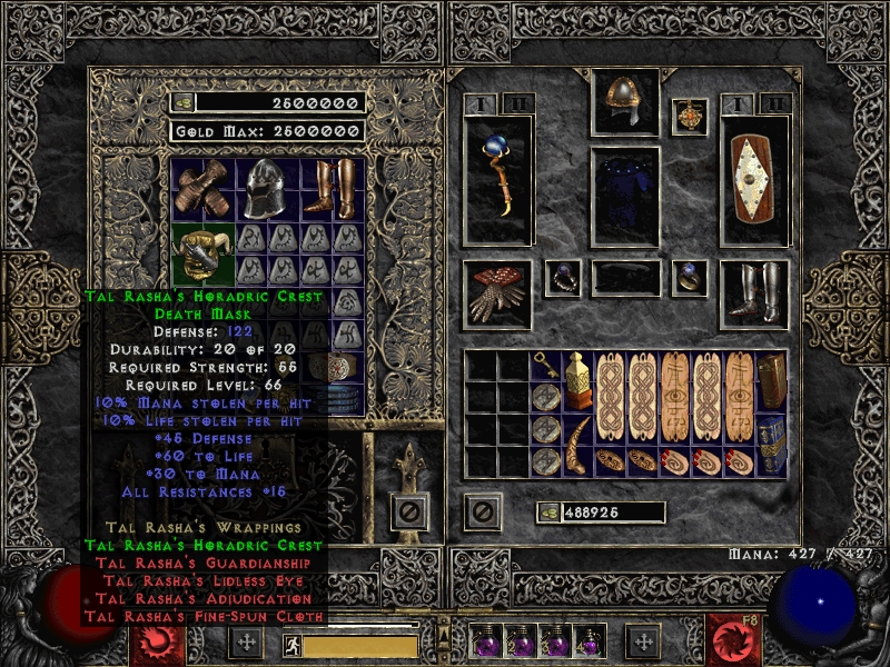 D2LOD Single Player Merc Helms GFace vs. Tal's Mask More info in comments. diablo2