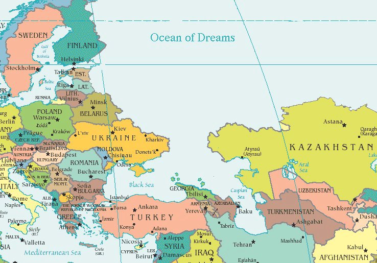 Map Of Europe And Asia World Map with Countries