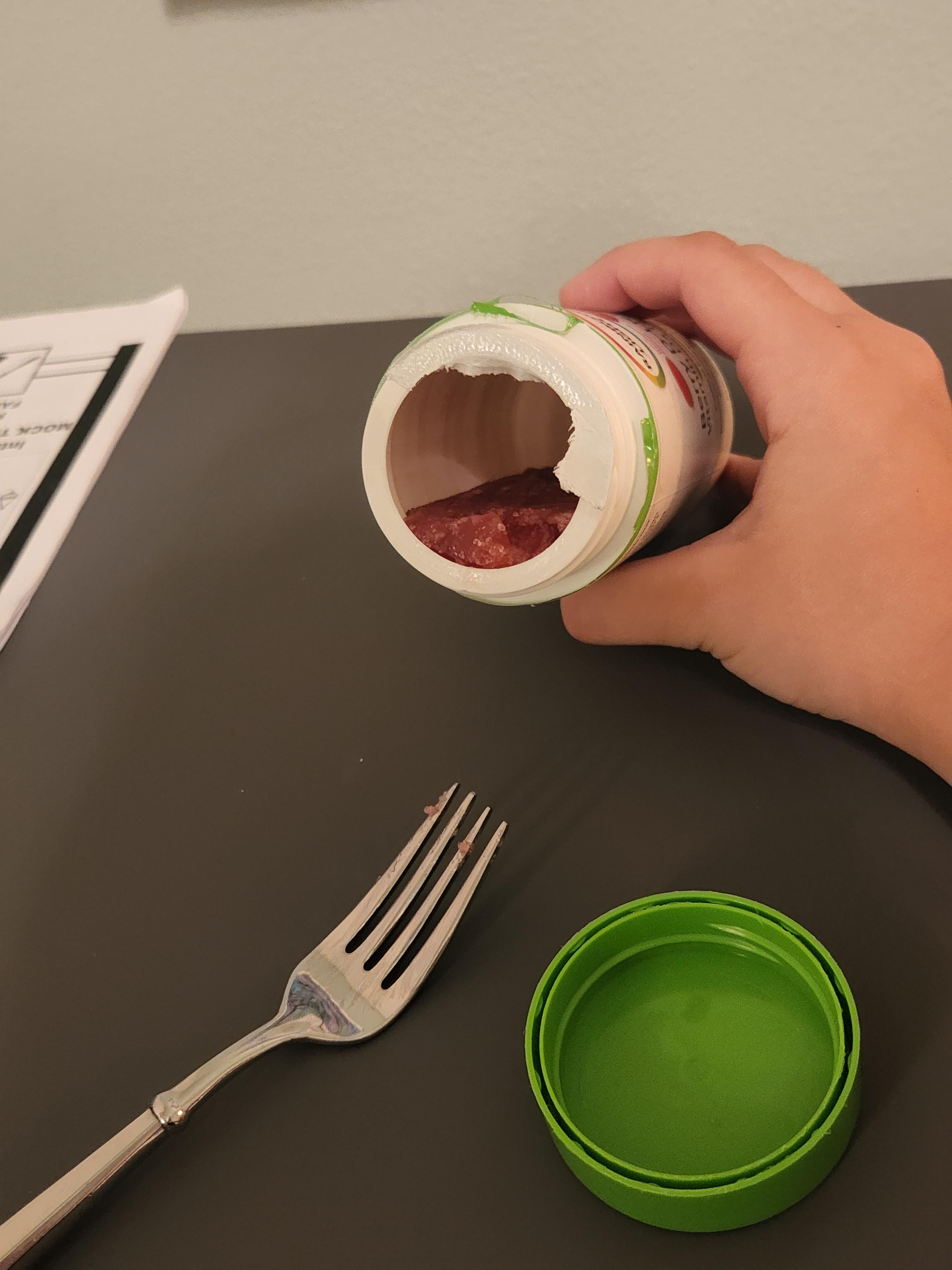 My vitamin gummies arrived melted in the container, eating them with a